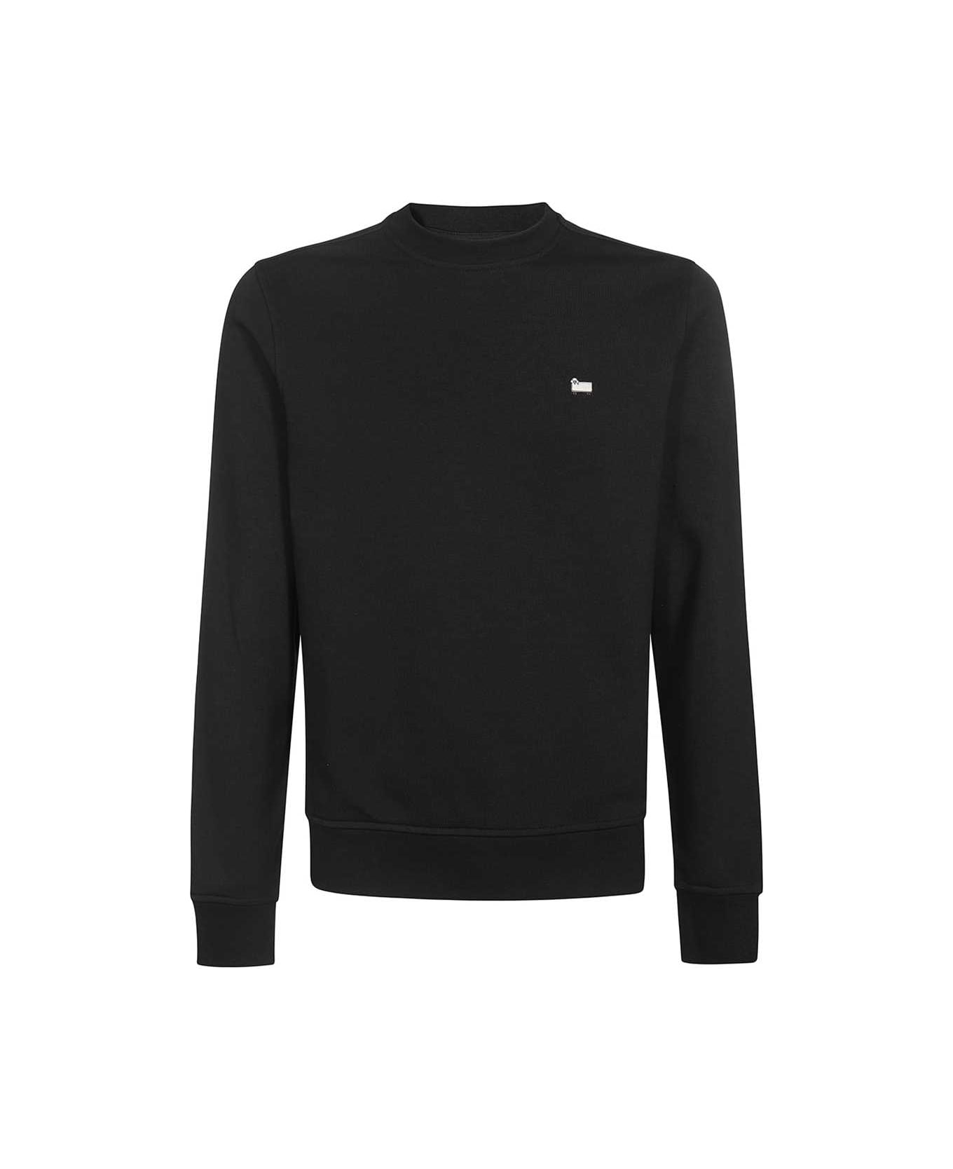 Woolrich Embroidered Logo Crew-neck Sweatshirt - black