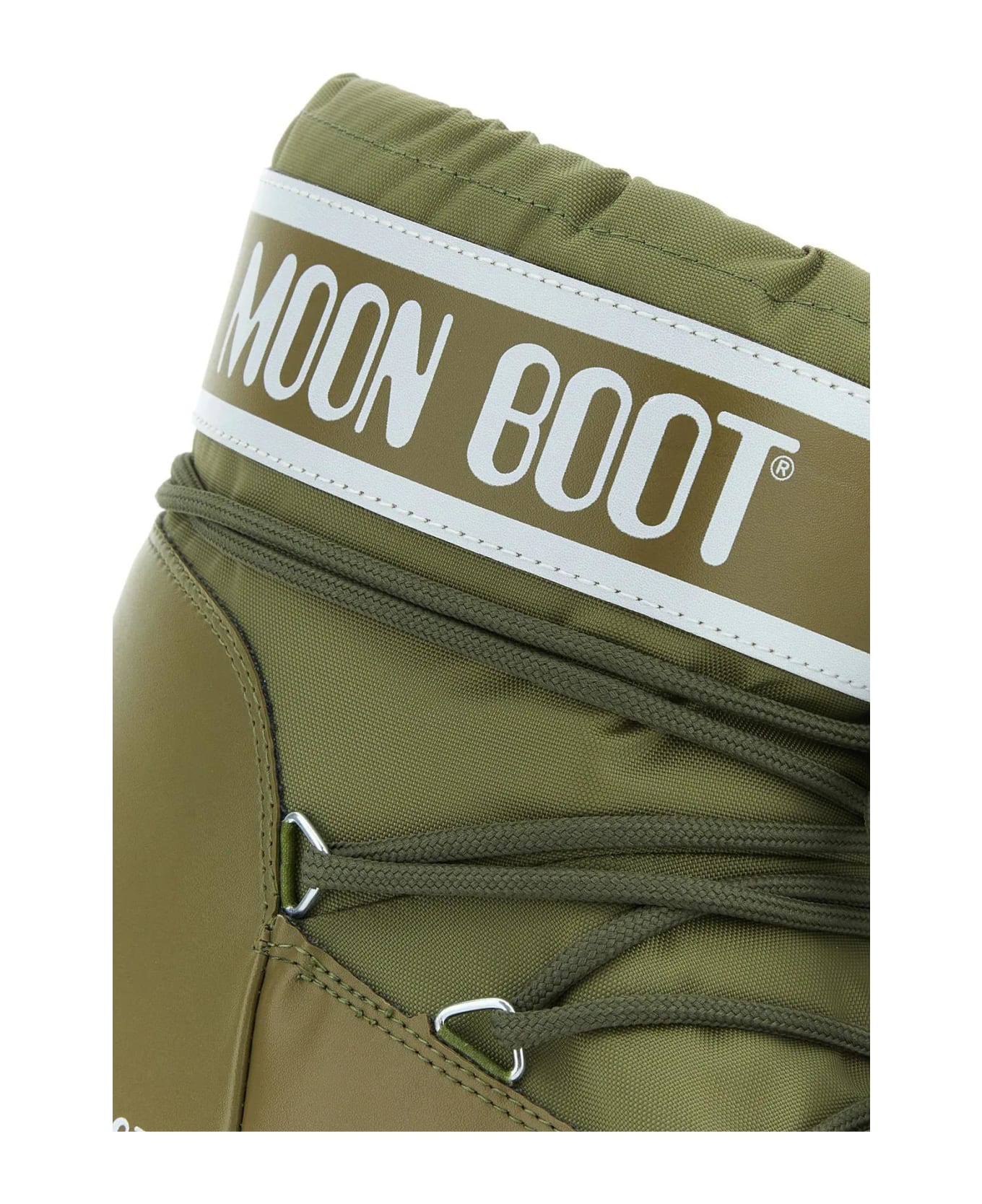 Moon Boot Olive Green Nylon Icon Low Ankle Boots - Verde ブーツ
