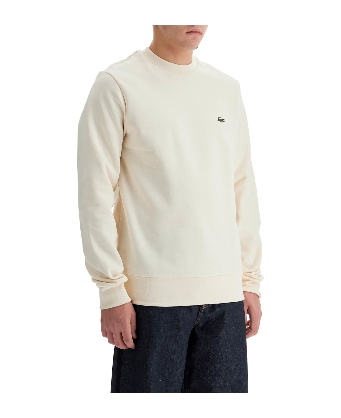 Lacoste Classic Fit Crewneck Sweatshirt - PANNA (White)