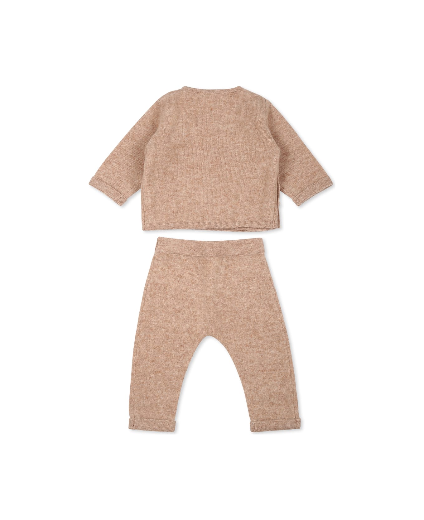 Tartine et Chocolat Beige Suit For Babykids With Logo - Beige