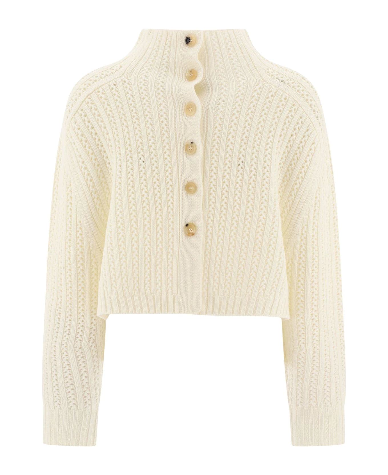 Max Mara Hodeida High Neck Cropped Cardigan Max Mara