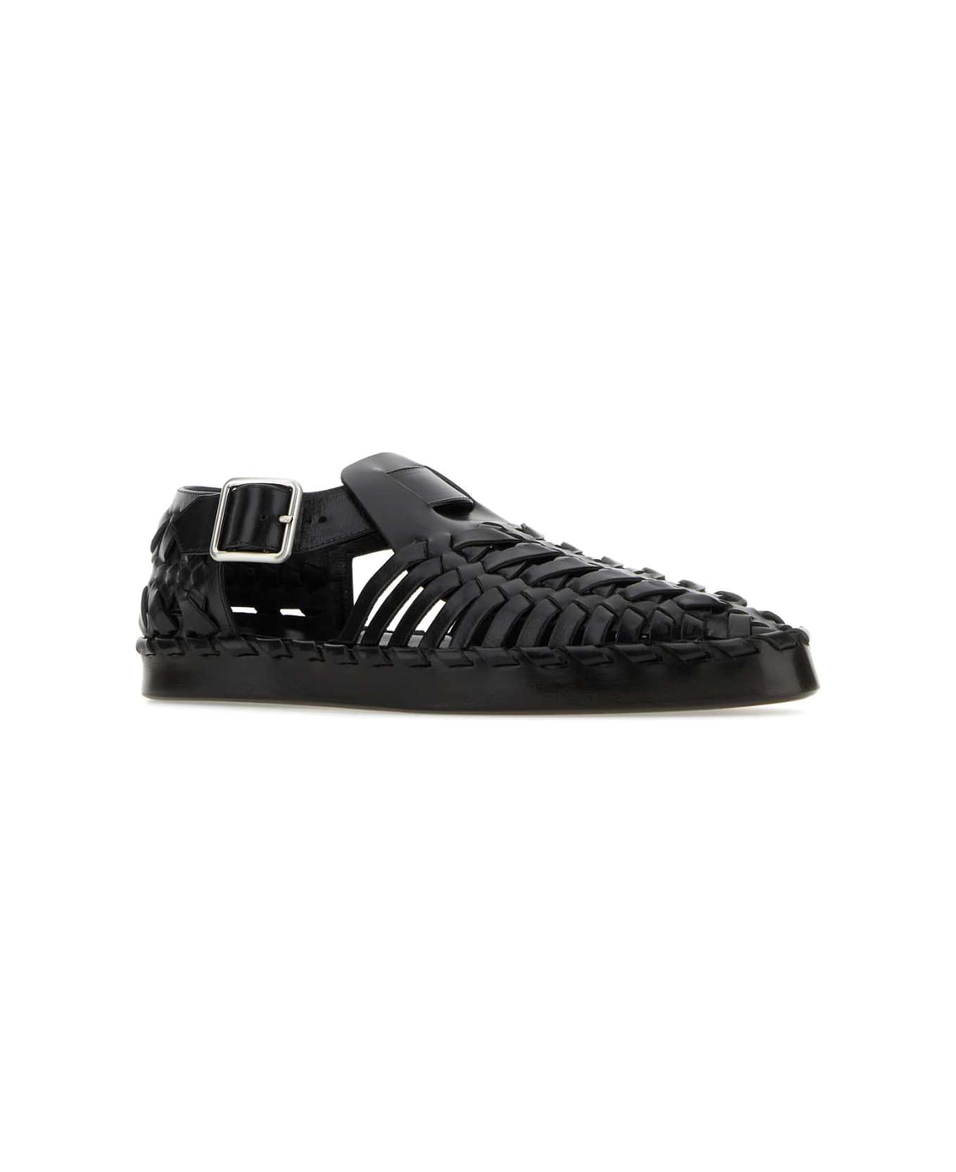 Jil Sander Black Leather Sandals - 001 サンダル