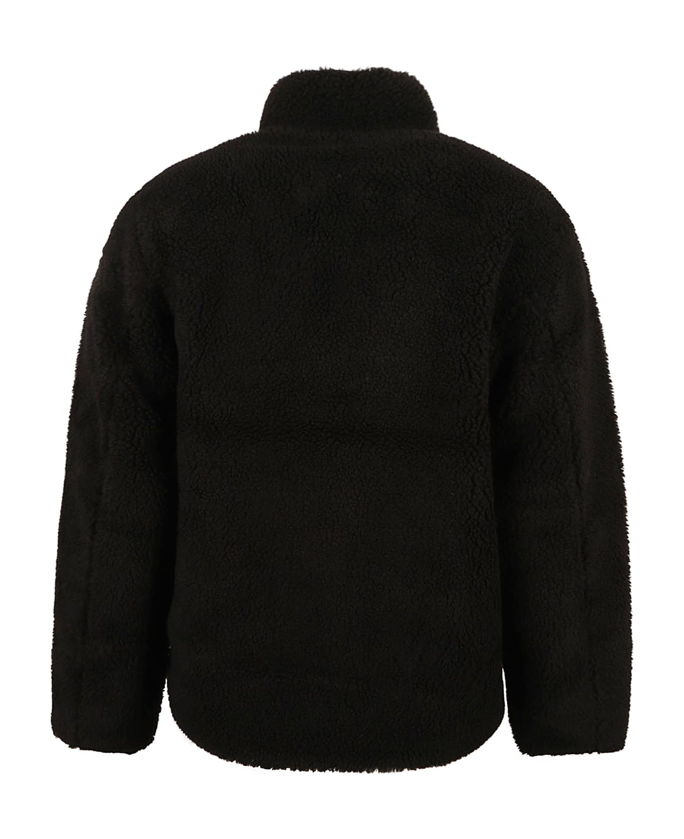 REPRESENT Standing Collar Zipped Fur Jacket - Jet Black ジャケット