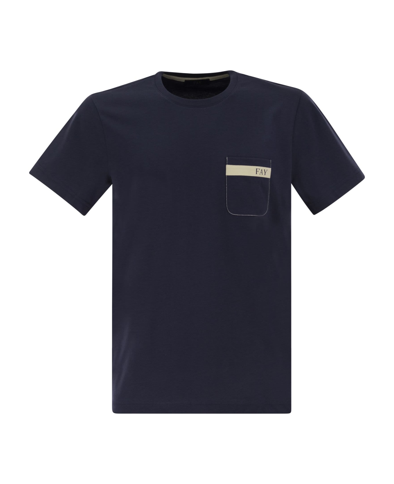Fay Cotton T-shirt With Pocket