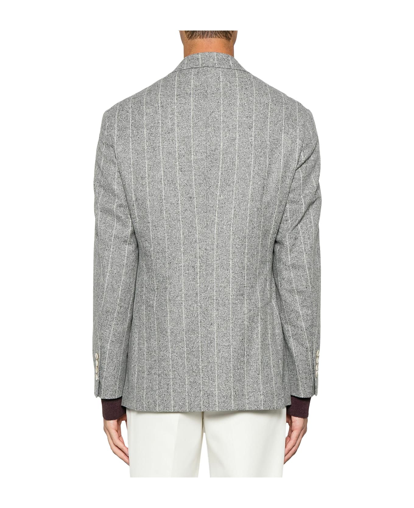 Brunello Cucinelli Pinstripe Blazer - Grey