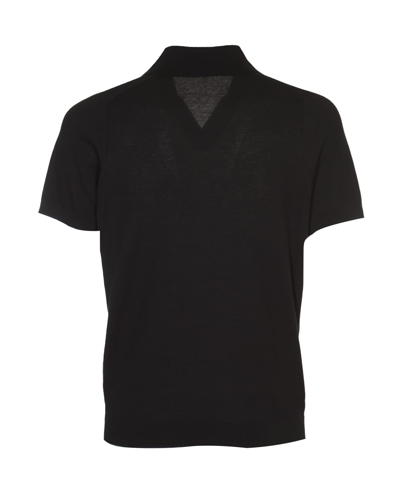 Kangra Single Button Polo Shirt - Black