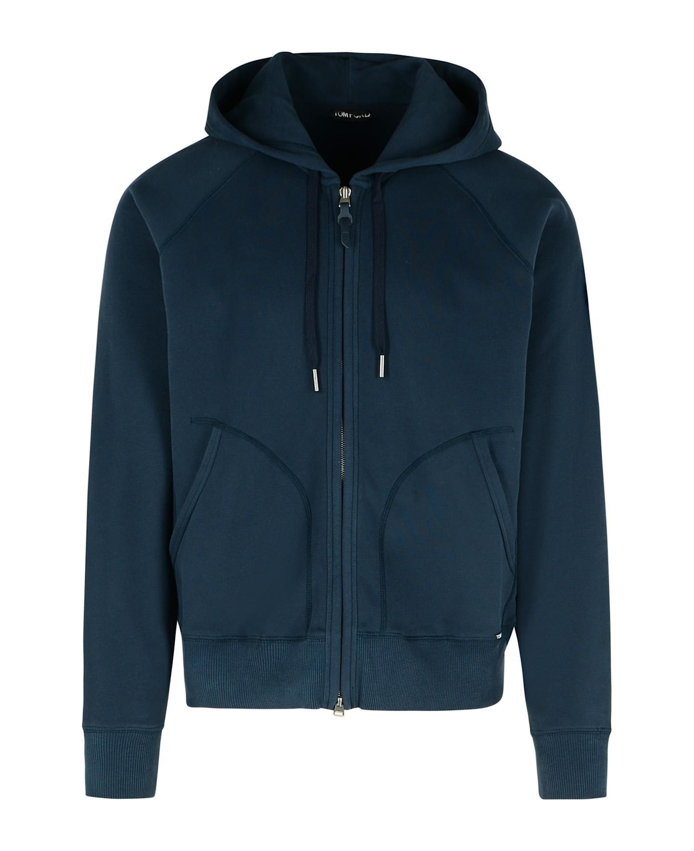 Tom Ford Zipped Hoodie - Ink Blue