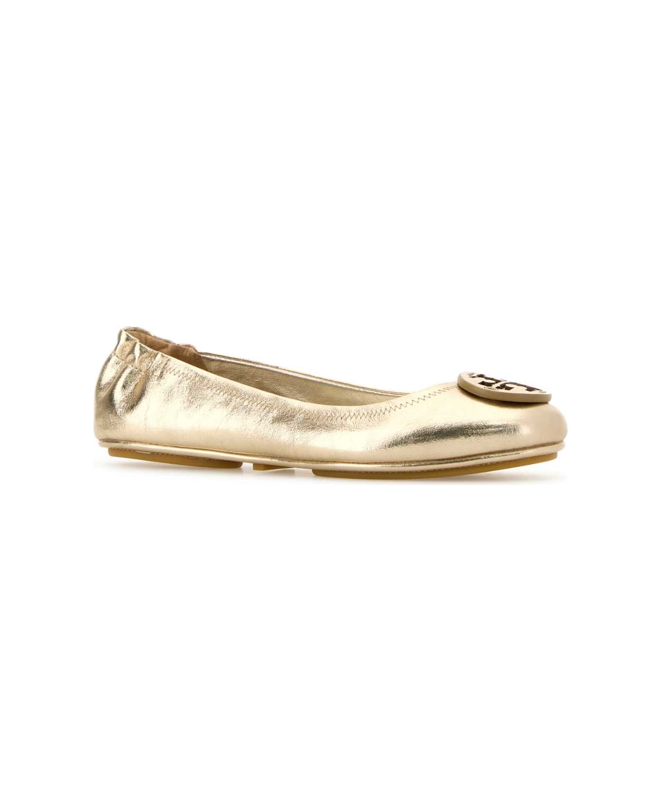 Tory Burch Minnie Ballerinas - ORO