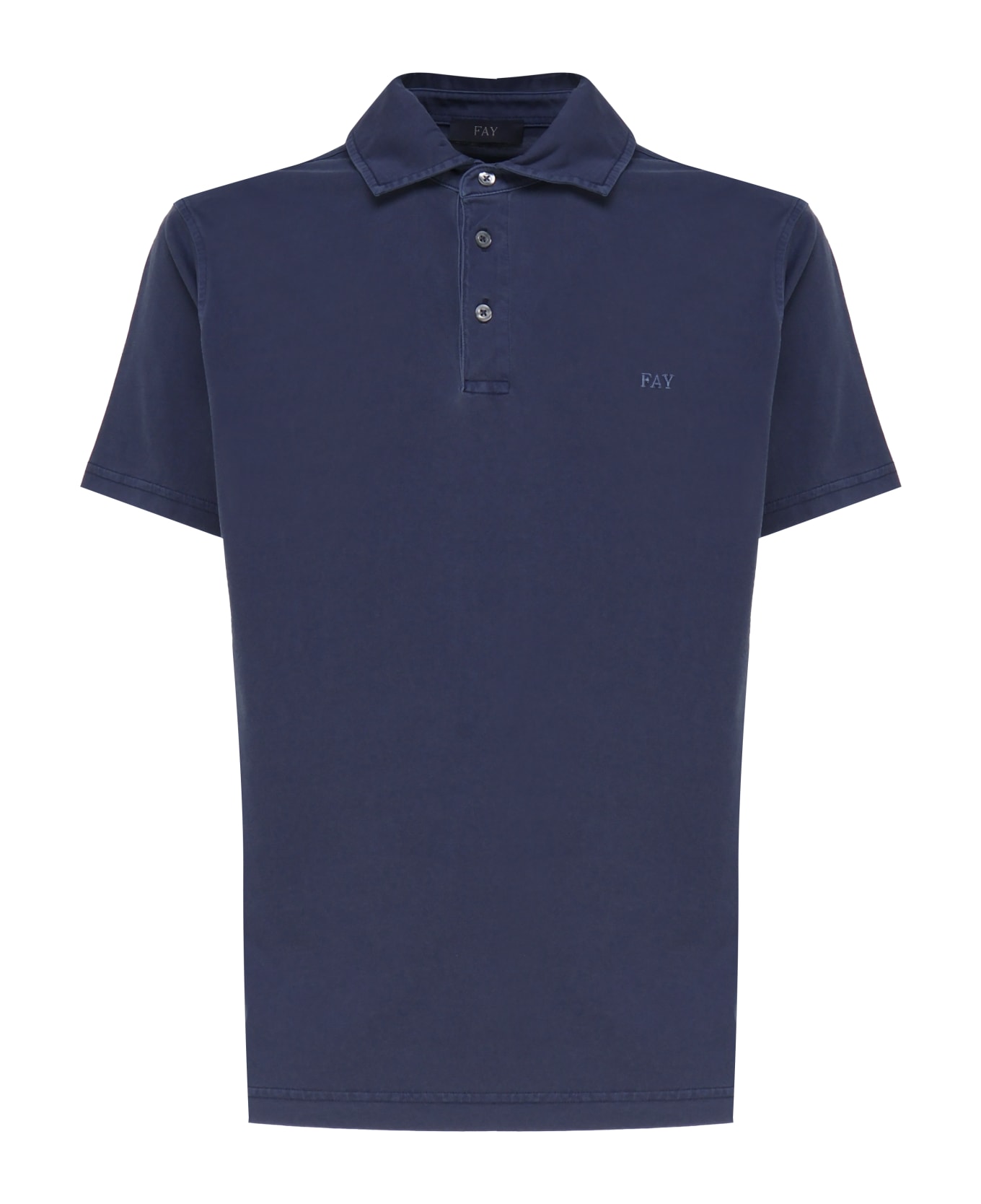 Fay Polo T-shirt In Cotton - Blue