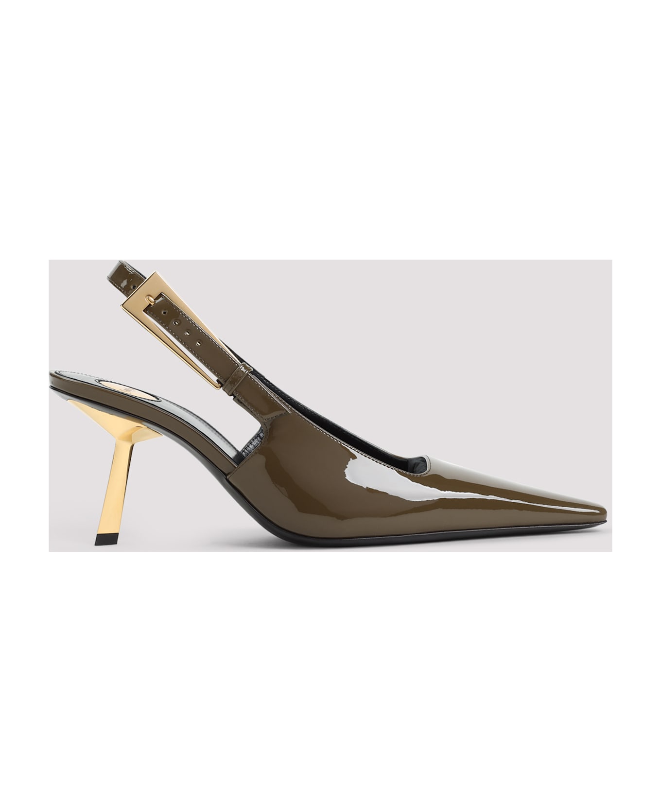Saint Laurent Lee 75 Pumps - Amber Green