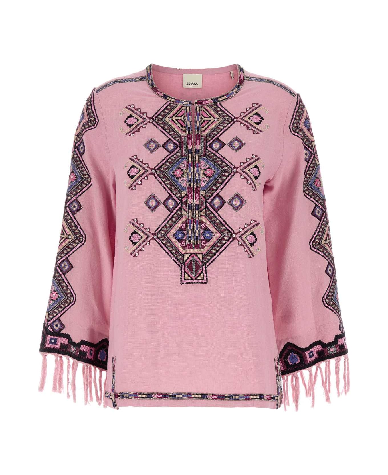 Isabel Marant Pink Silk Zelda Blouse | italist
