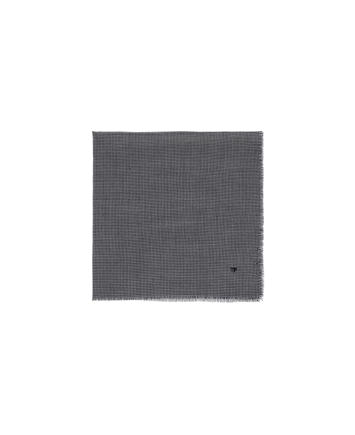 Tom Ford Houndstooth Wool Scarf - Black  
