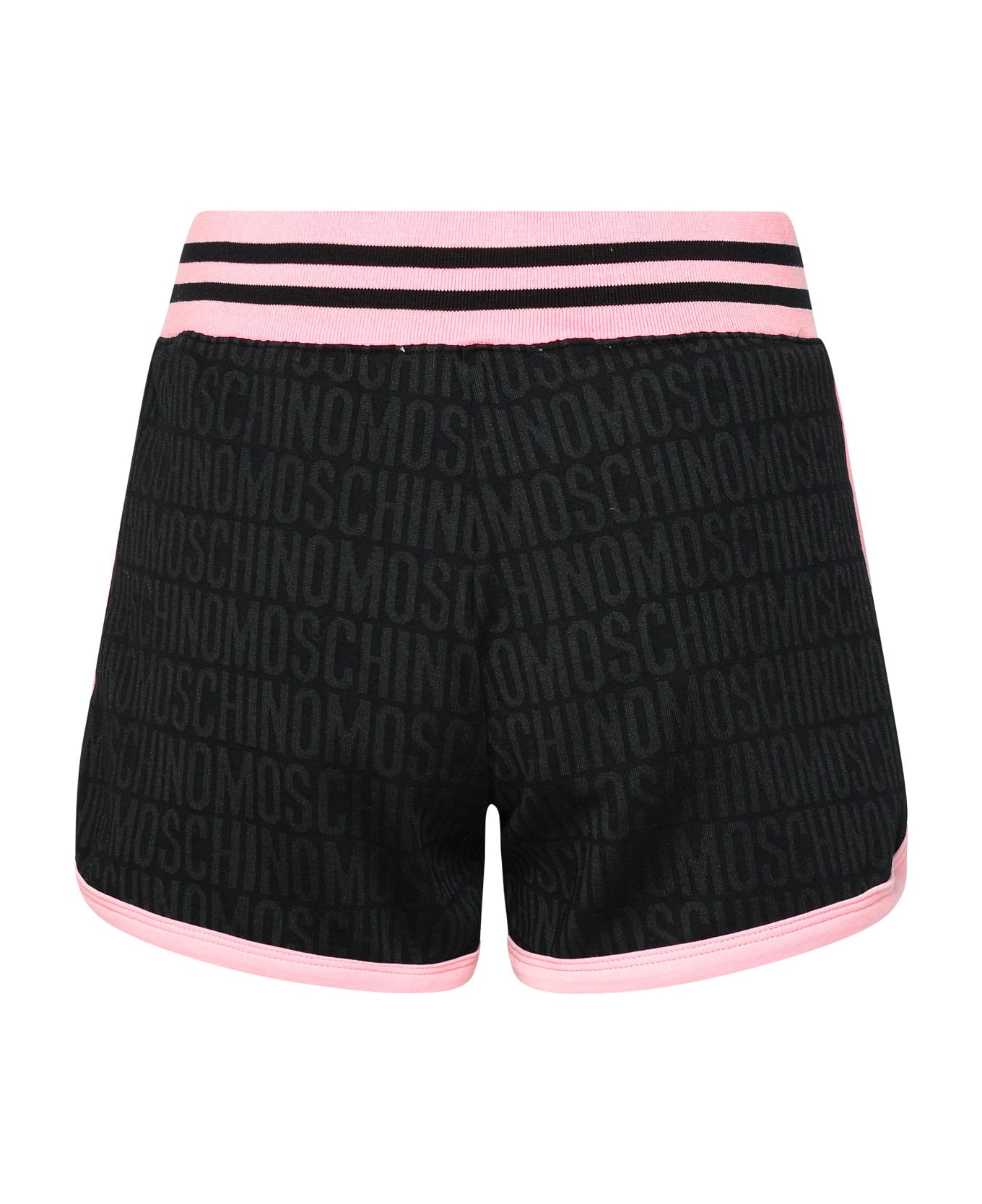 Moschino Black Cotton Blend Shorts - Black ショートパンツ