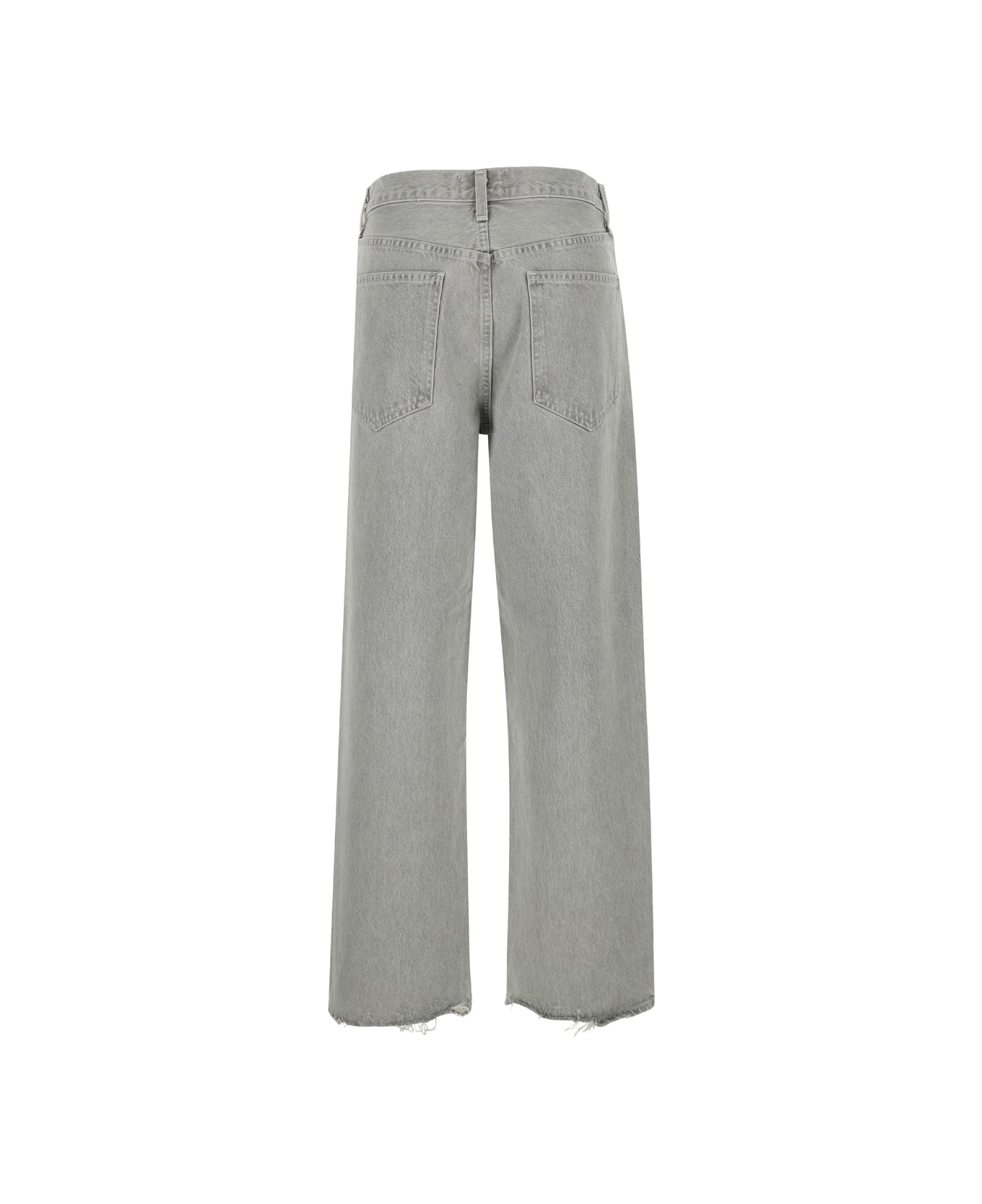 AGOLDE Grey Jeans With Criss Cros Detail In Denim Woman - Grey デニム