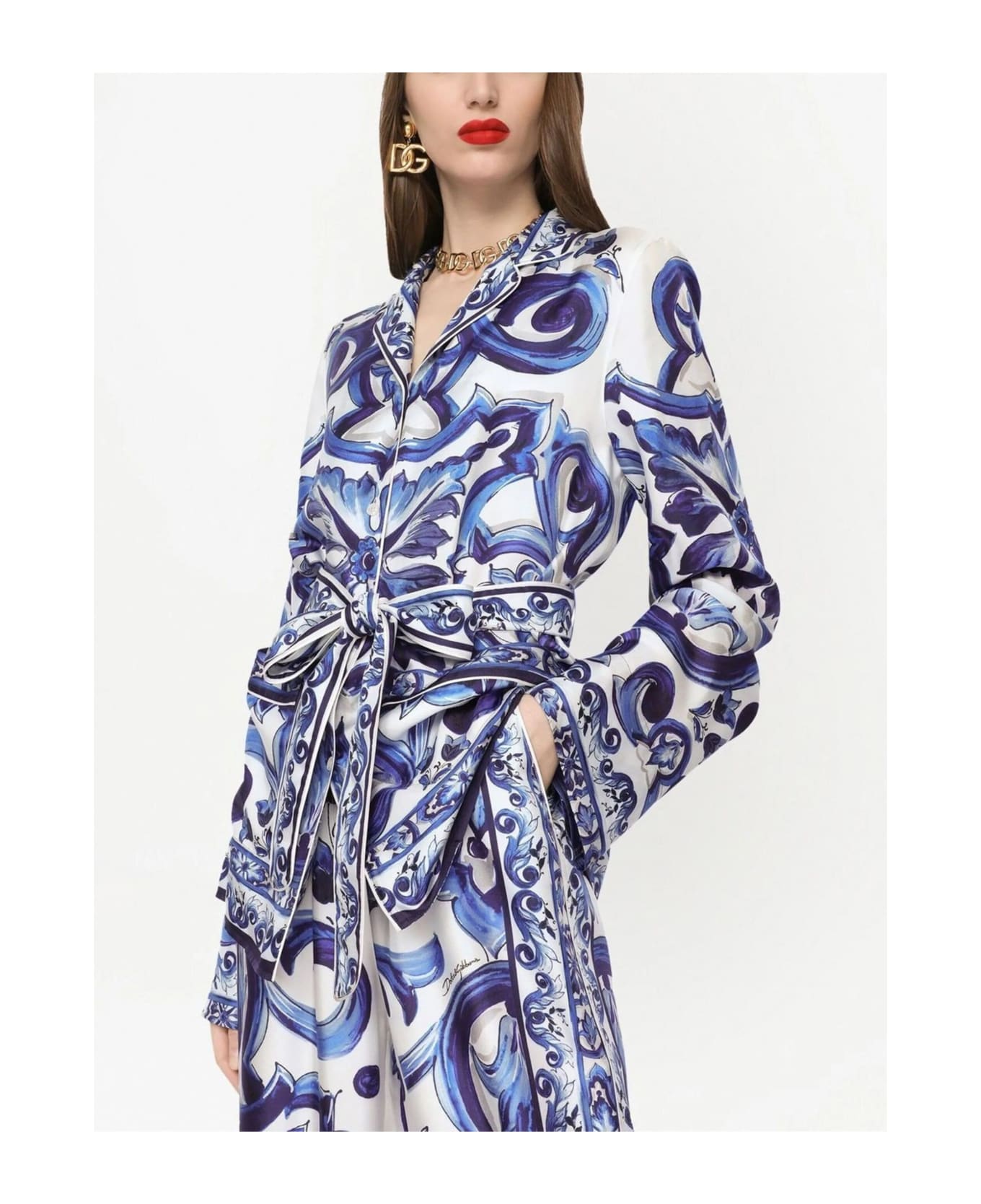 Dolce & Gabbana Camicia St Maiolica - Tn Blu
