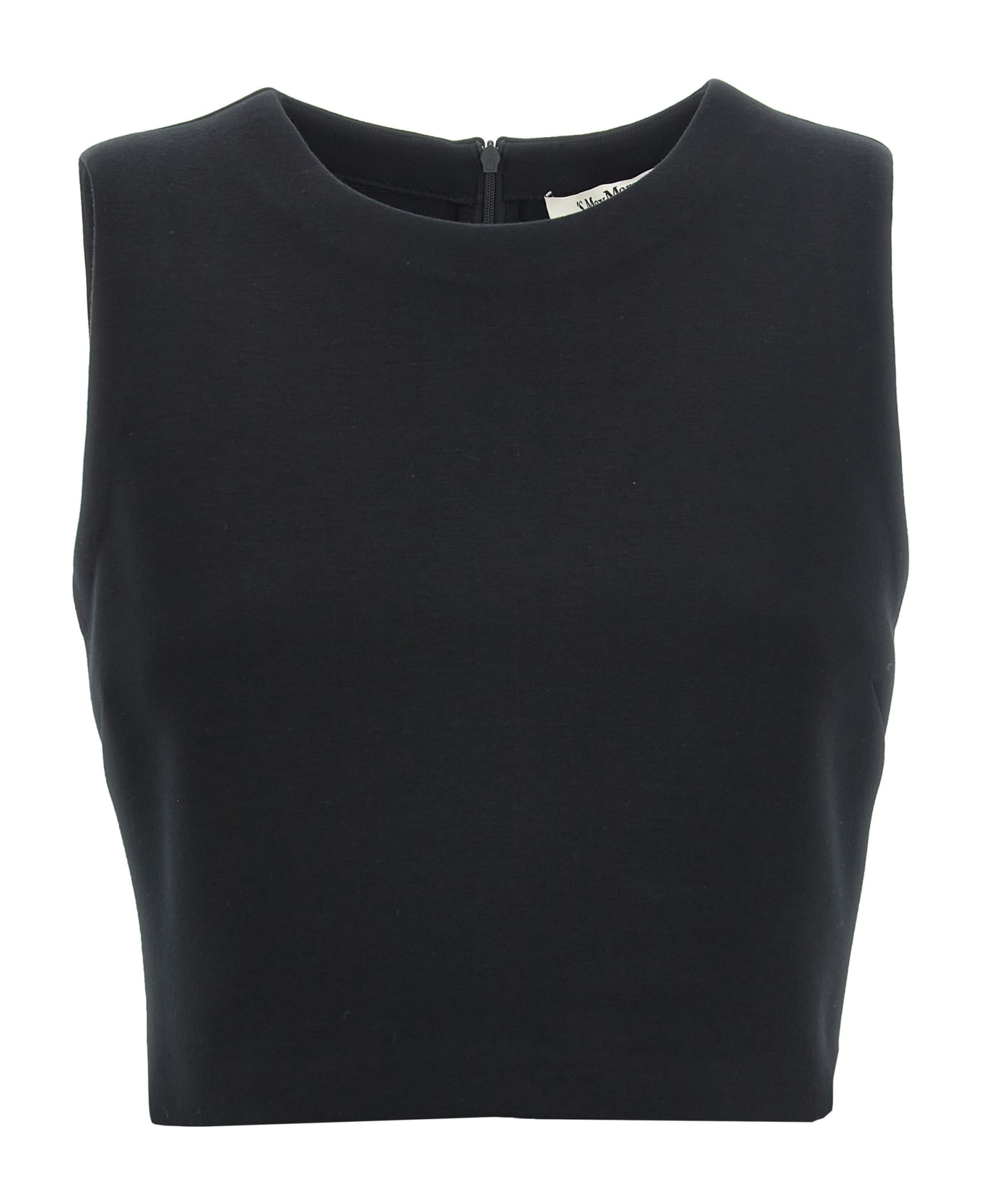 'S Max Mara 'dazzy' Cropped Top - Black  