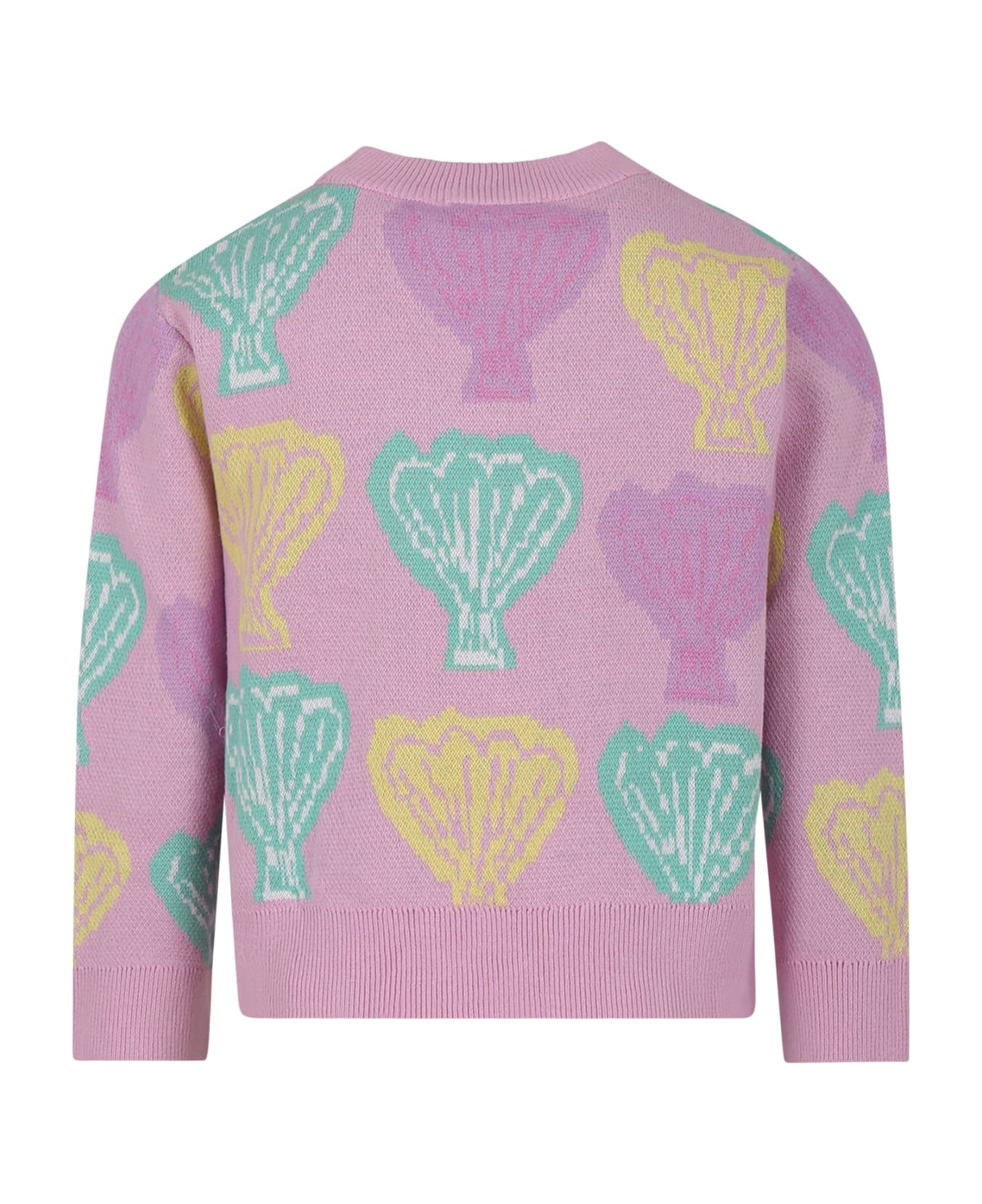 Stella McCartney Kids Pink Sweater For Girl With Shells - Pink