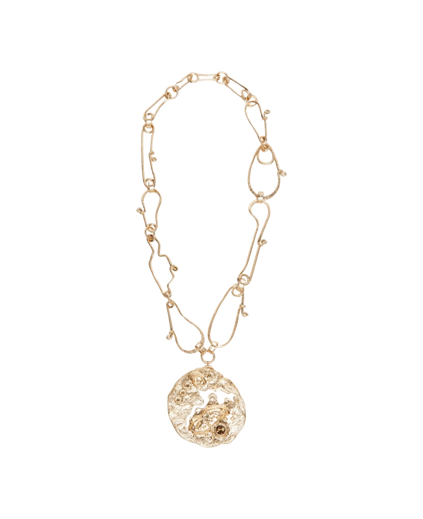 Weekend Max Mara Unione Necklace With Medallion - Oro brush