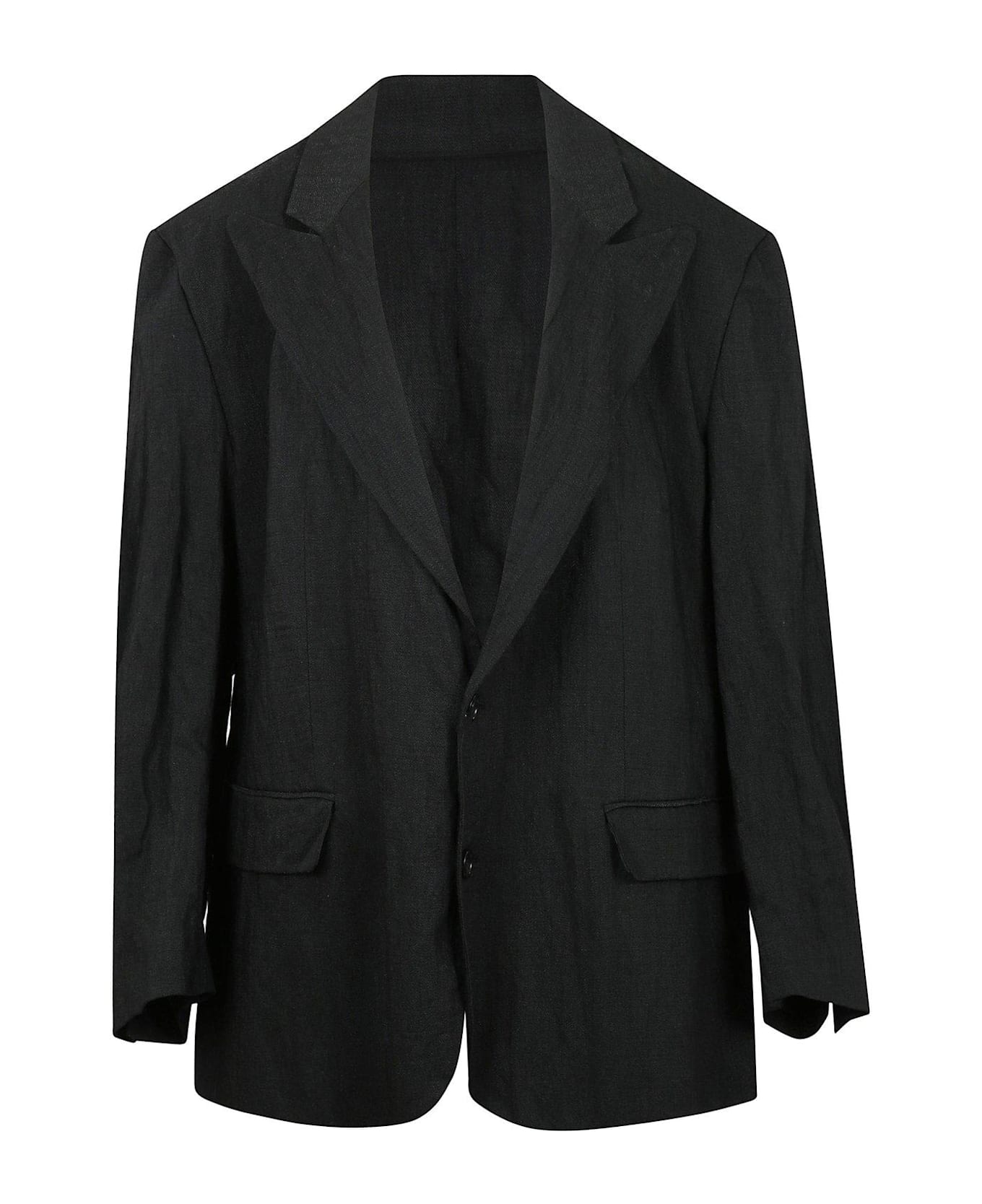 MM6 Maison Margiela Single Breasted Tailored Blazer - Black