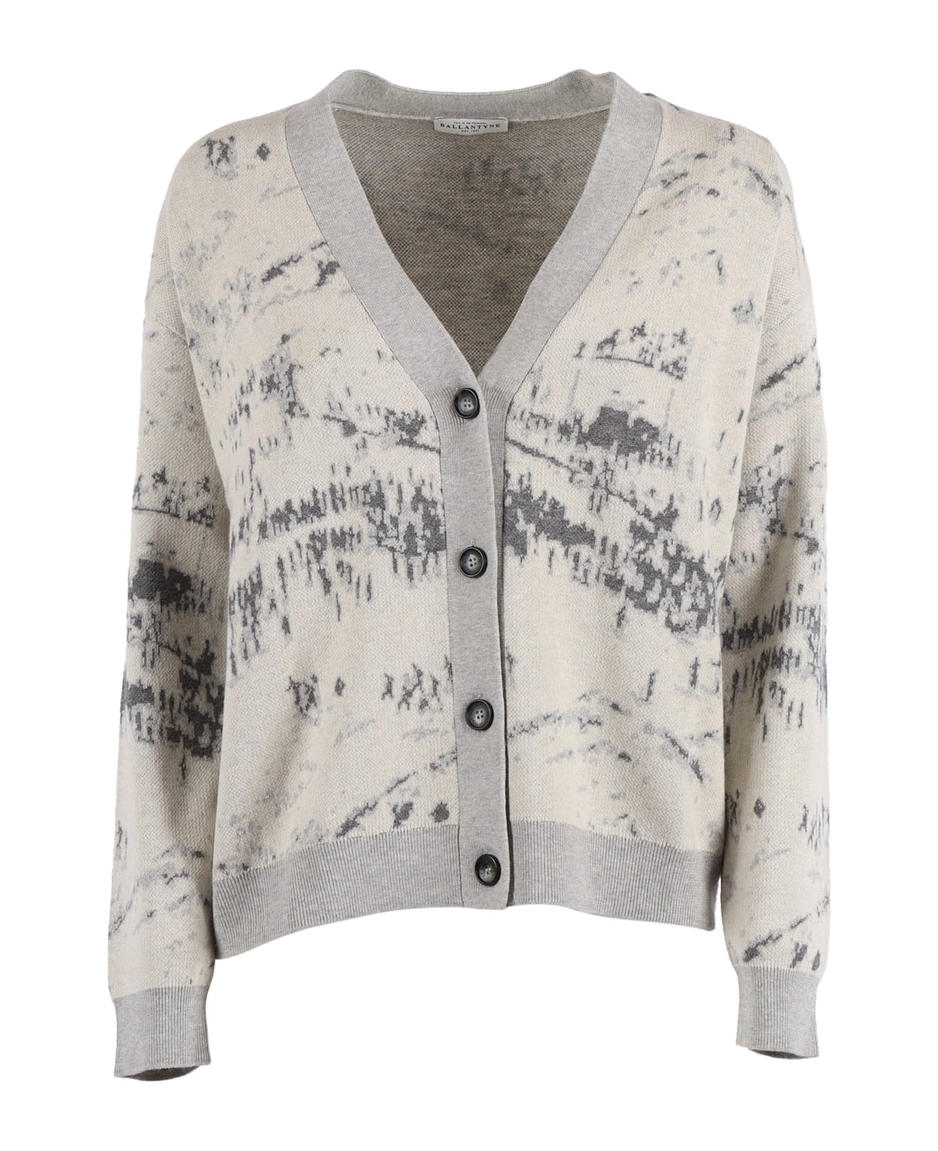 Ballantyne V Neck Cardigan - MULTICOLOR