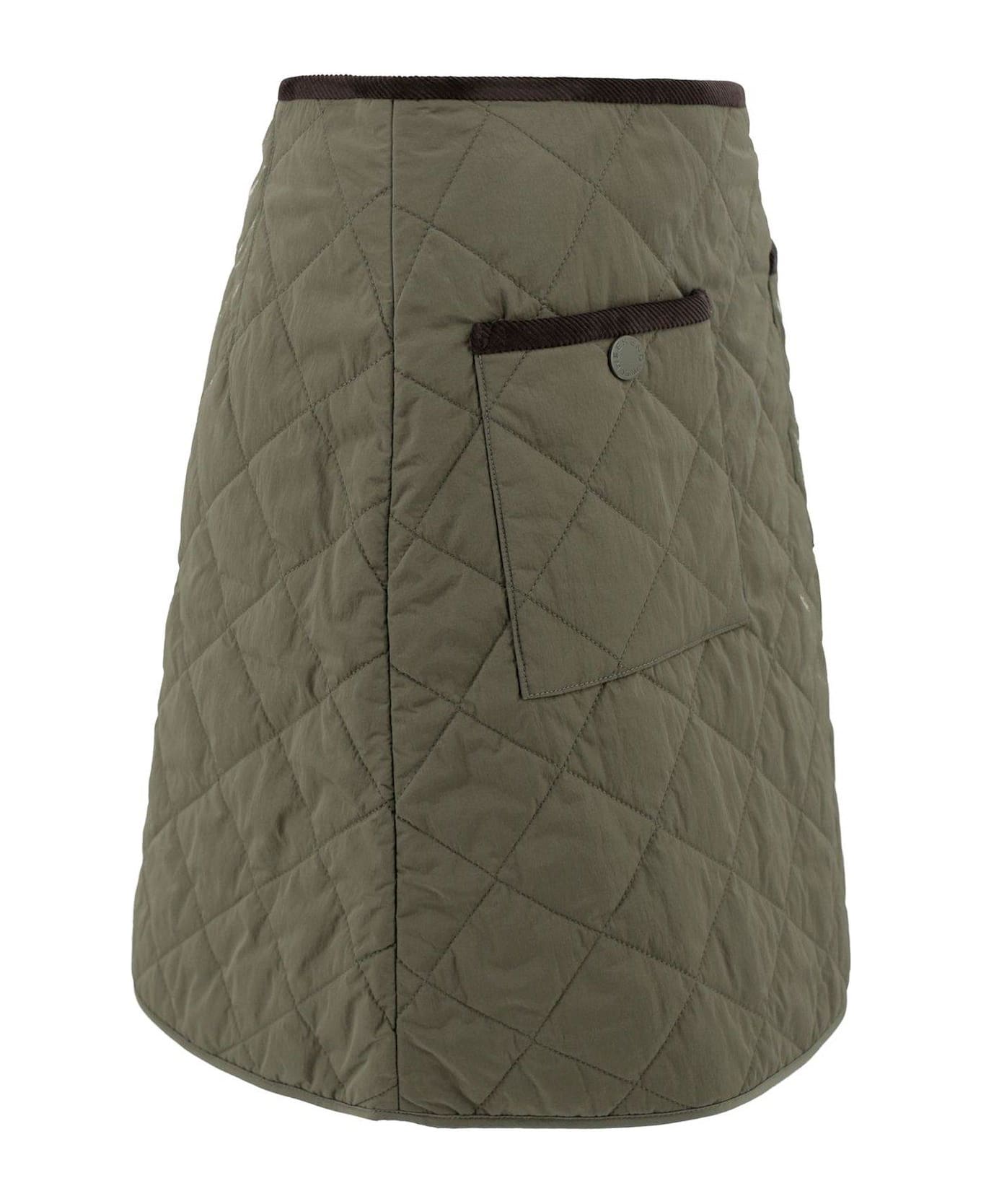 Weekend Max Mara Max Mara Weekend Erba Quilted Mini Skirt - Kaki