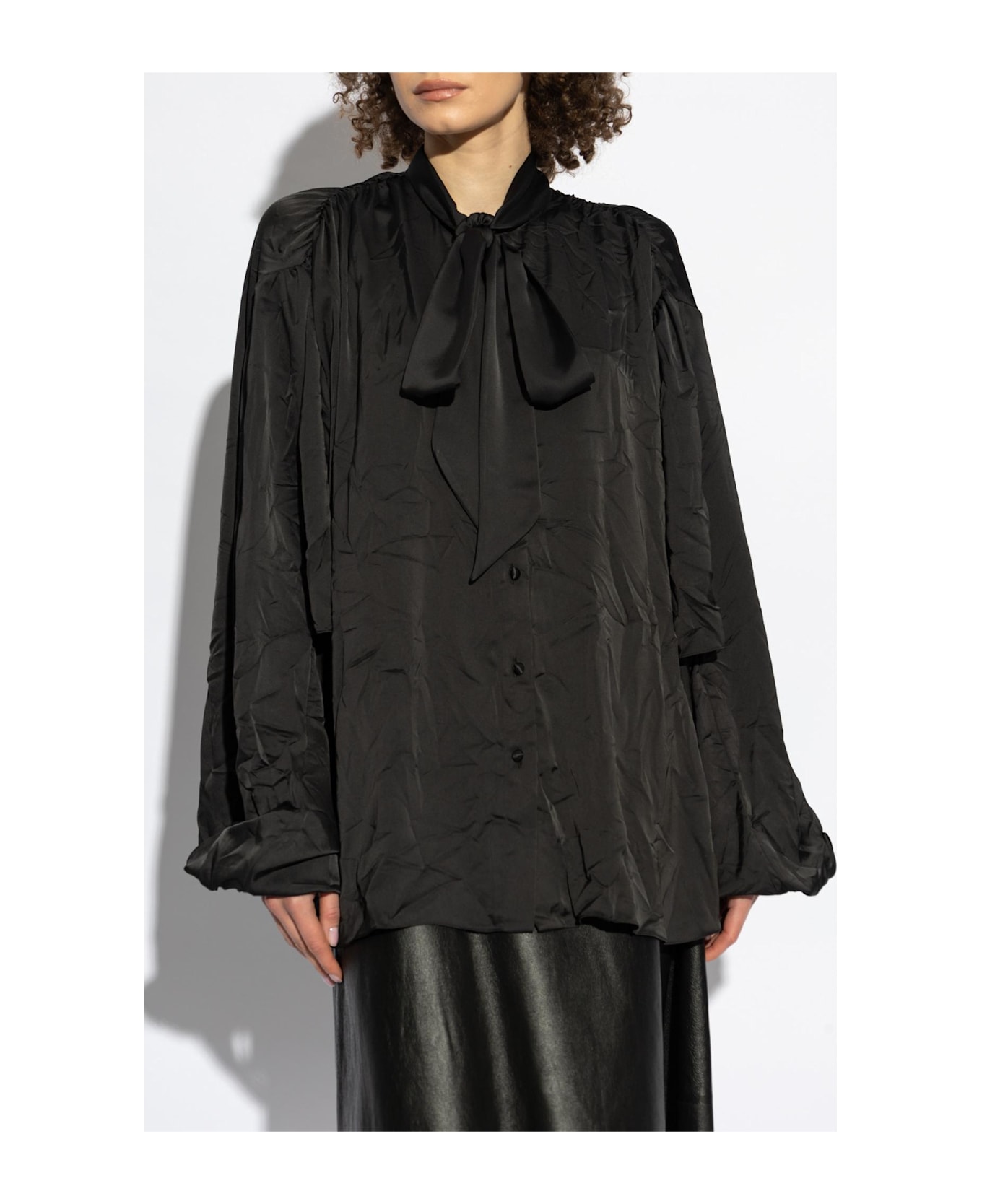 Balenciaga 'double Sleeve' Shirt - Black