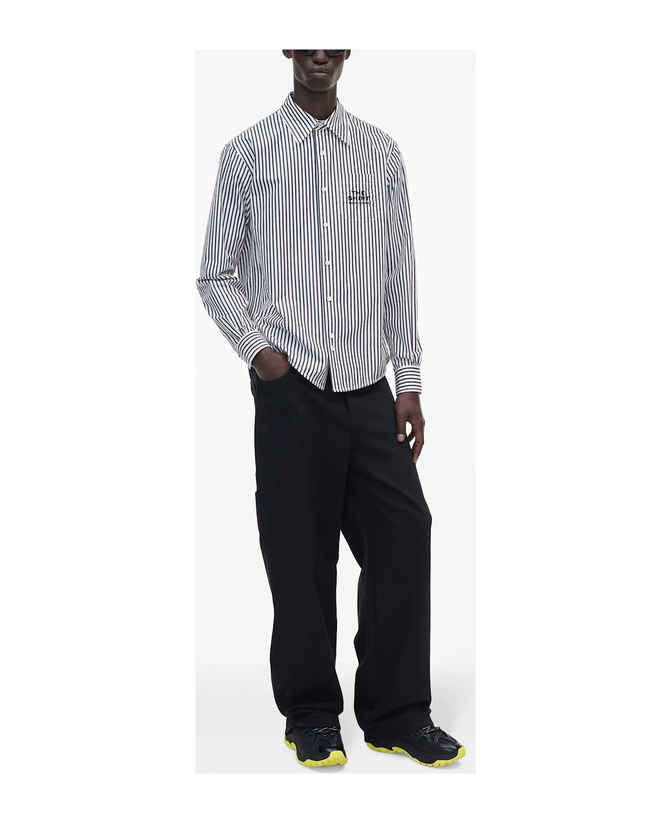 Marc Jacobs Camicia Over Righe - Black White