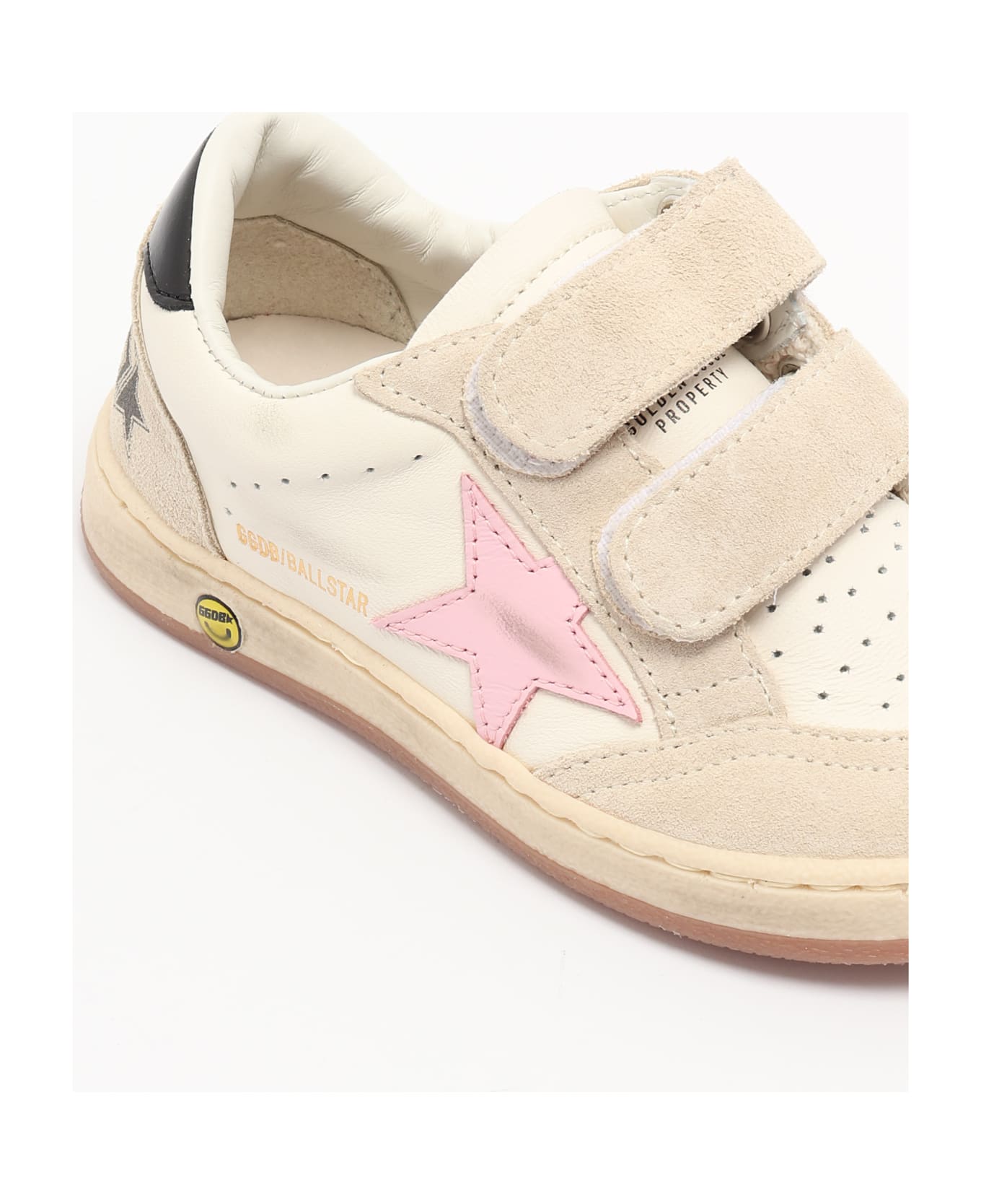 Golden Goose Ballstar Strap Sneaker - BIANCO-ROSA 