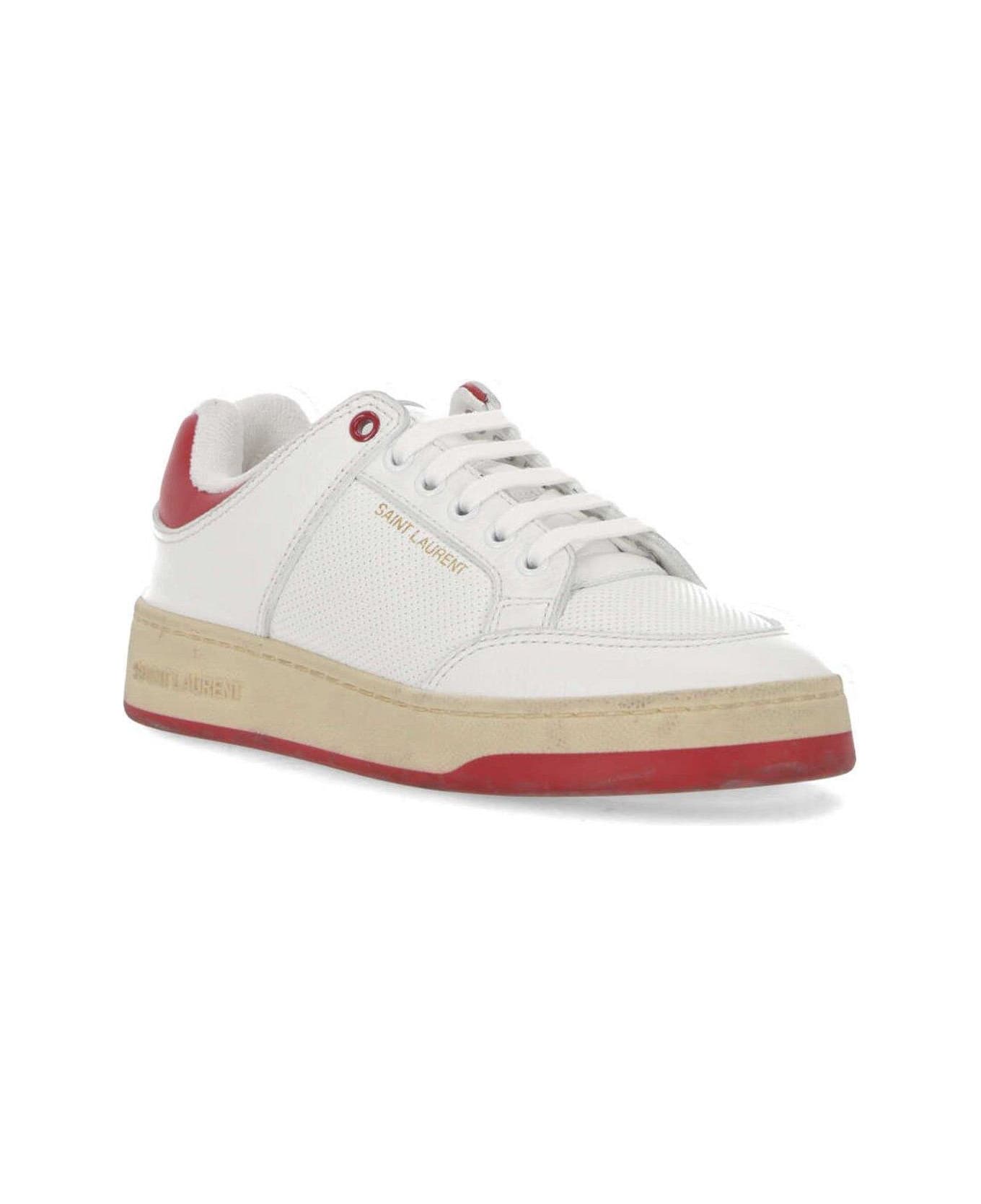 Saint Laurent Sl/61 Lace-up Sneakers - WHITE