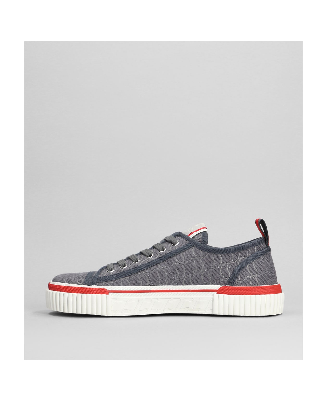 Christian Louboutin Pedro Junior Sneakers In Blue Cotton - blue