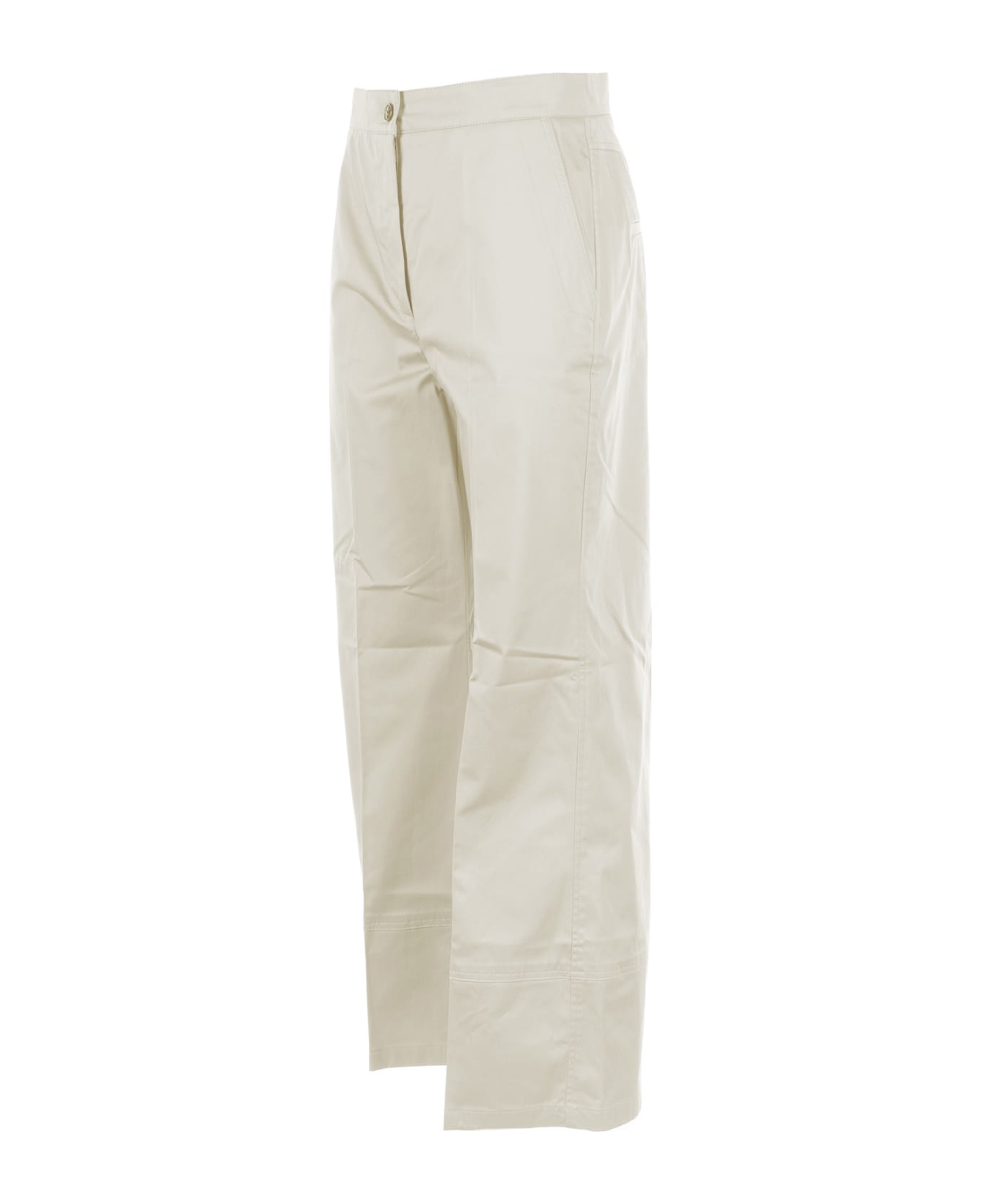 Marella High-waisted Wide Leg Trousers - NATURALE