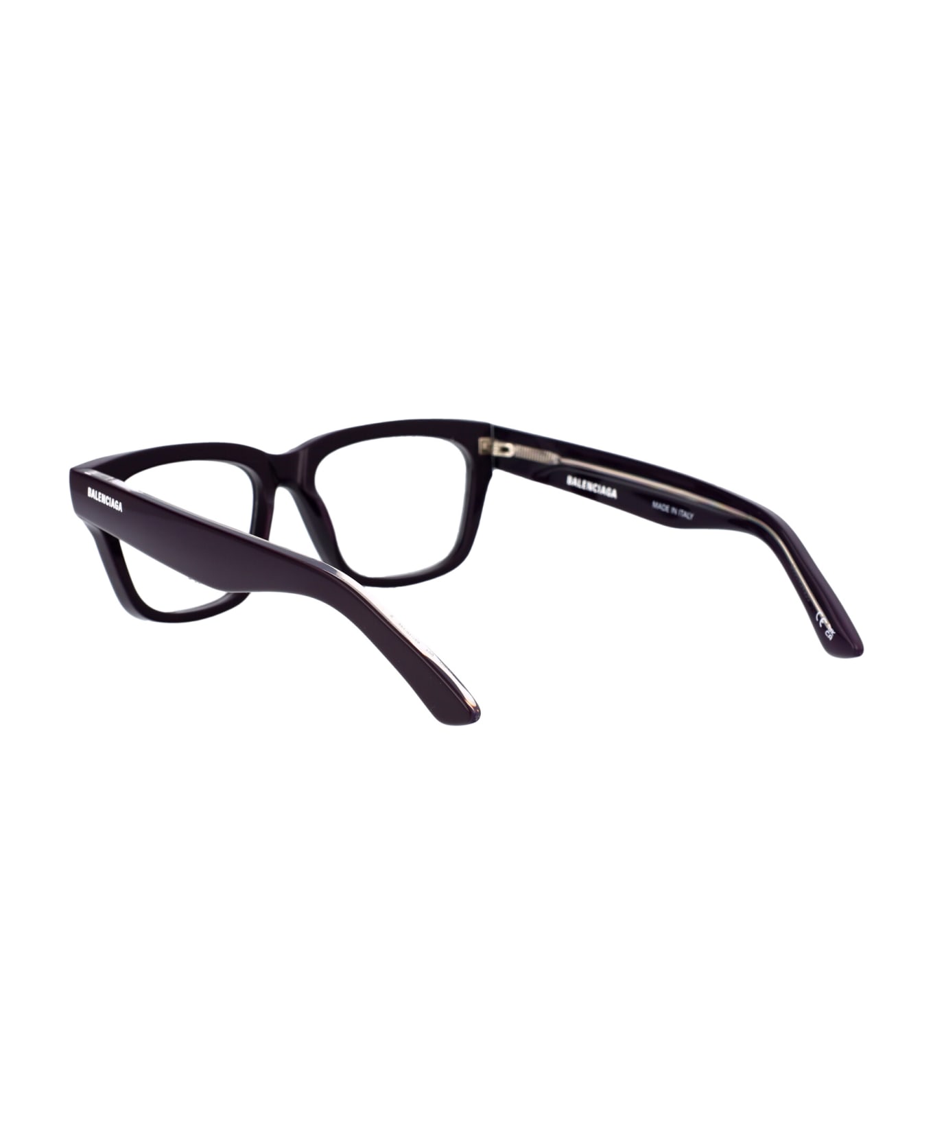 Balenciaga Eyewear Bb0343o Glasses - 004 VIOLET VIOLET TRANSPARENT アイウェア