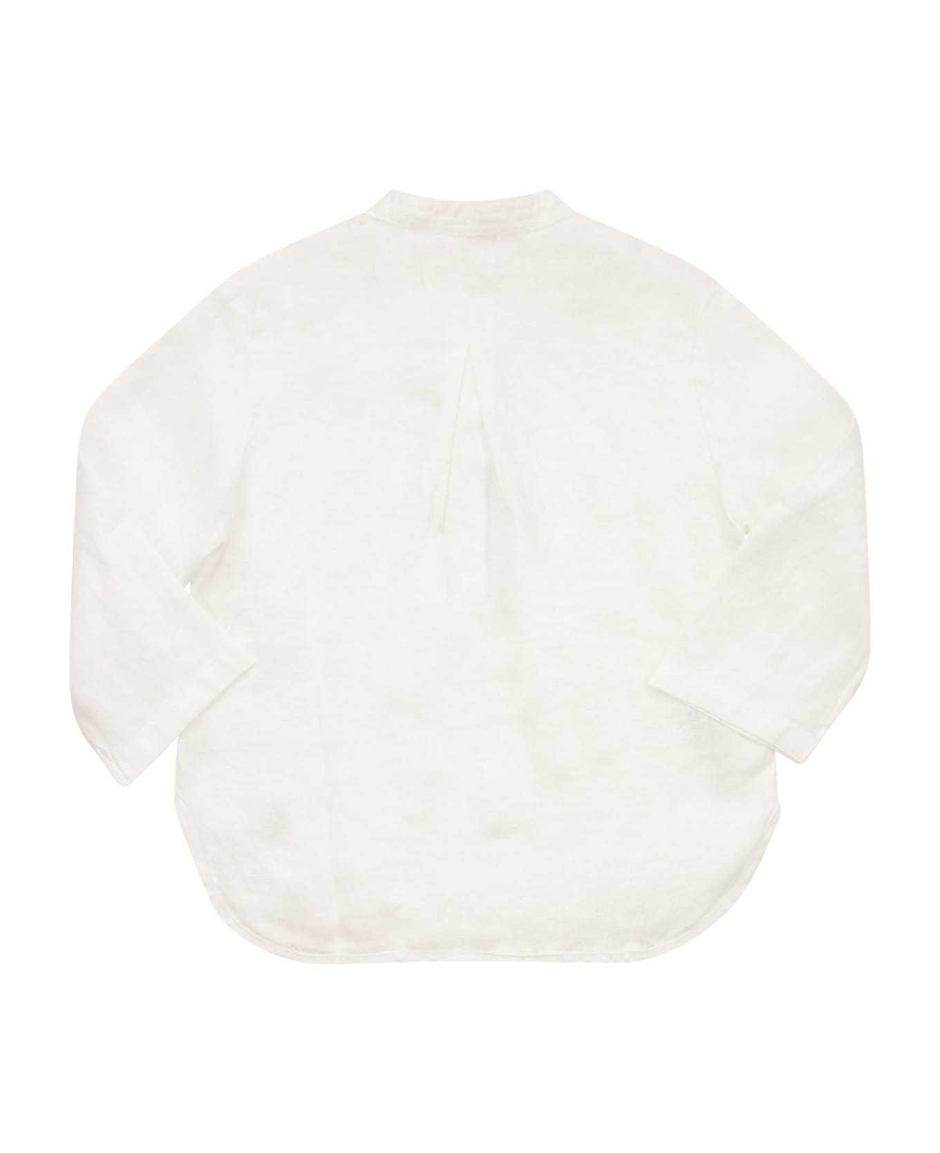 Il Gufo Linen Korean Shirt - White
