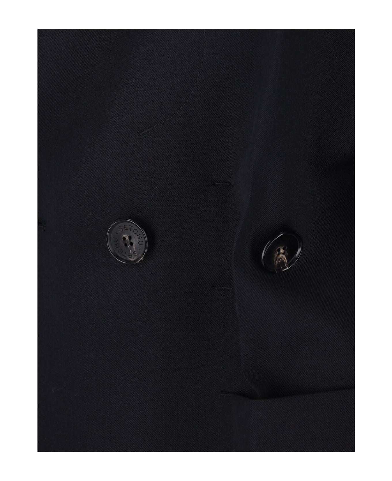 Setchu Double-breasted Blazer - Blue
