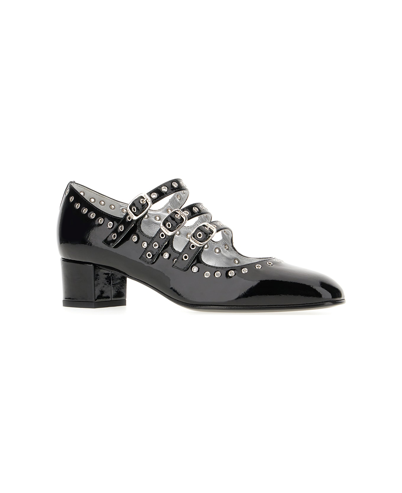 Carel Black Leather Camden Pumps - BLACK