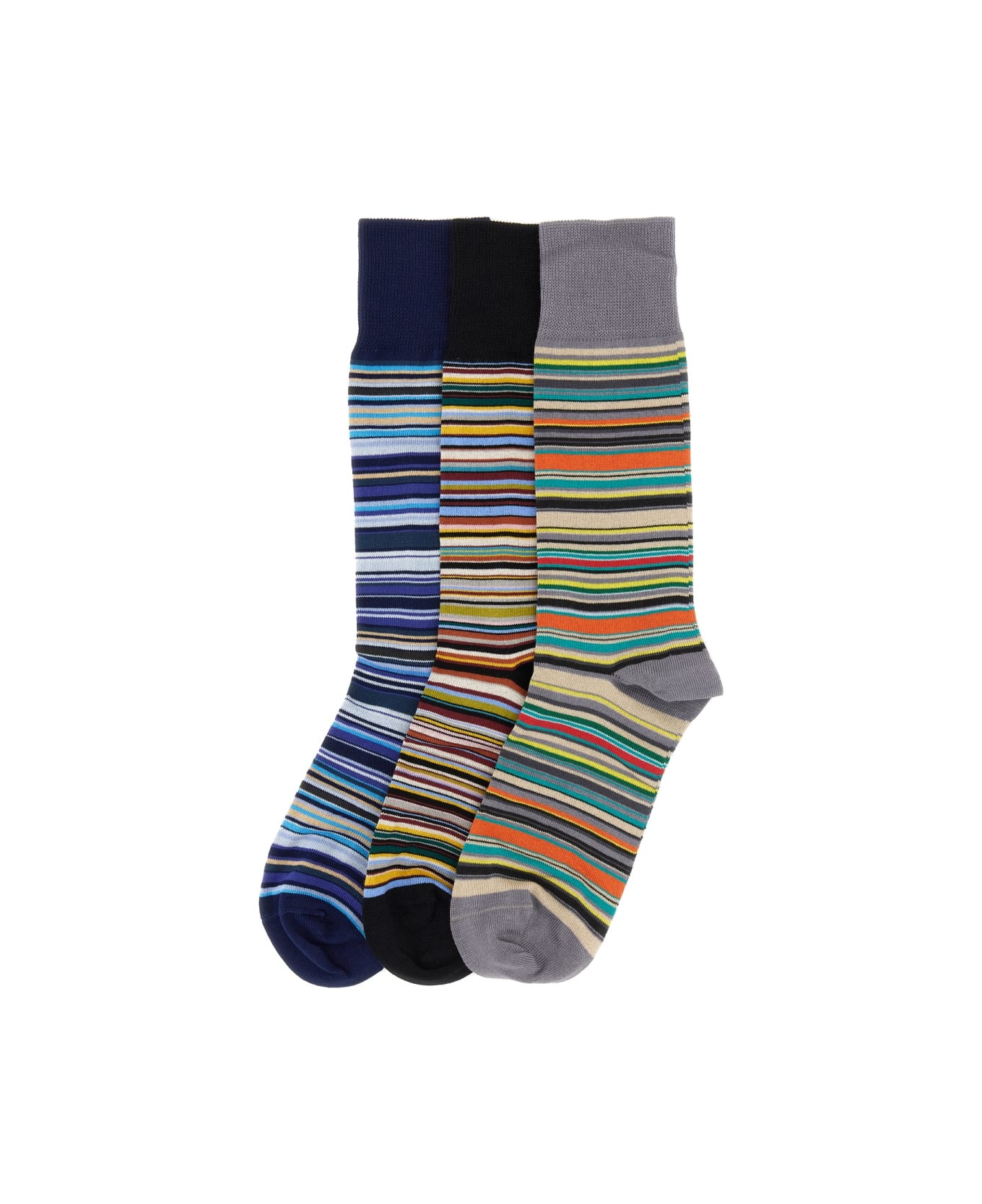Paul Smith Set Of Three Multicolor Socks - MULTICOLOUR 靴下