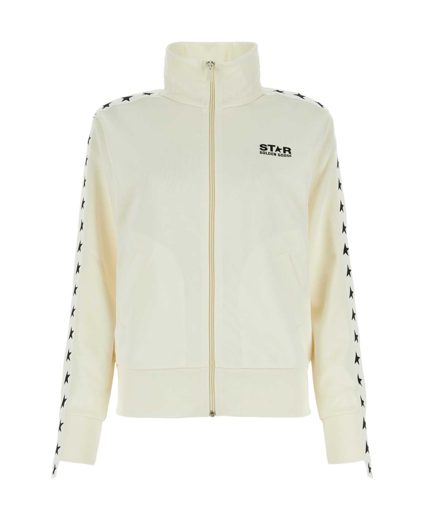 Golden Goose Ivory Polyester Denise Sweatshirt - PAPYRUSBLACK