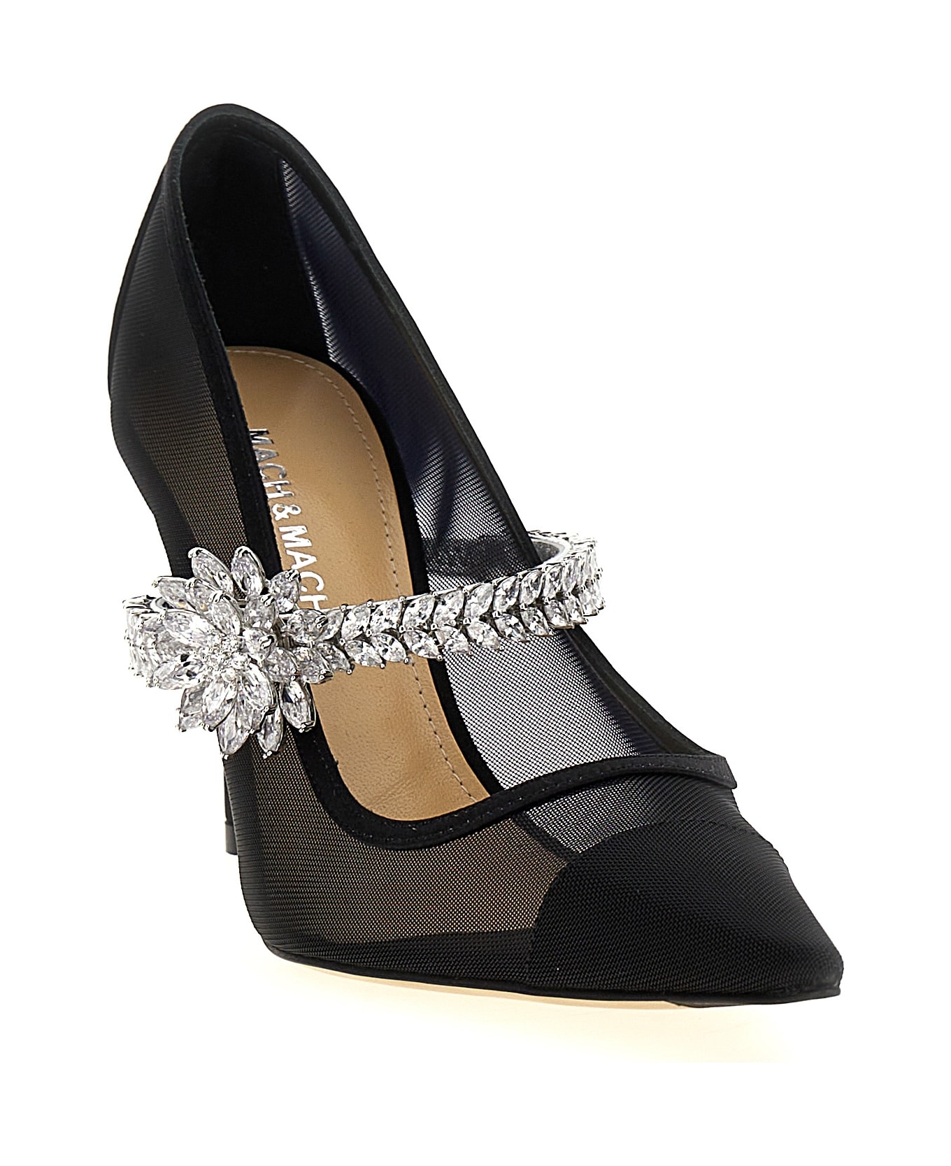 パンプス MACH & MACH SS25 'Lotus' pumps (R25S090695NETB17 BLACK) Mach & Mach 'lotus' Pumps | italist