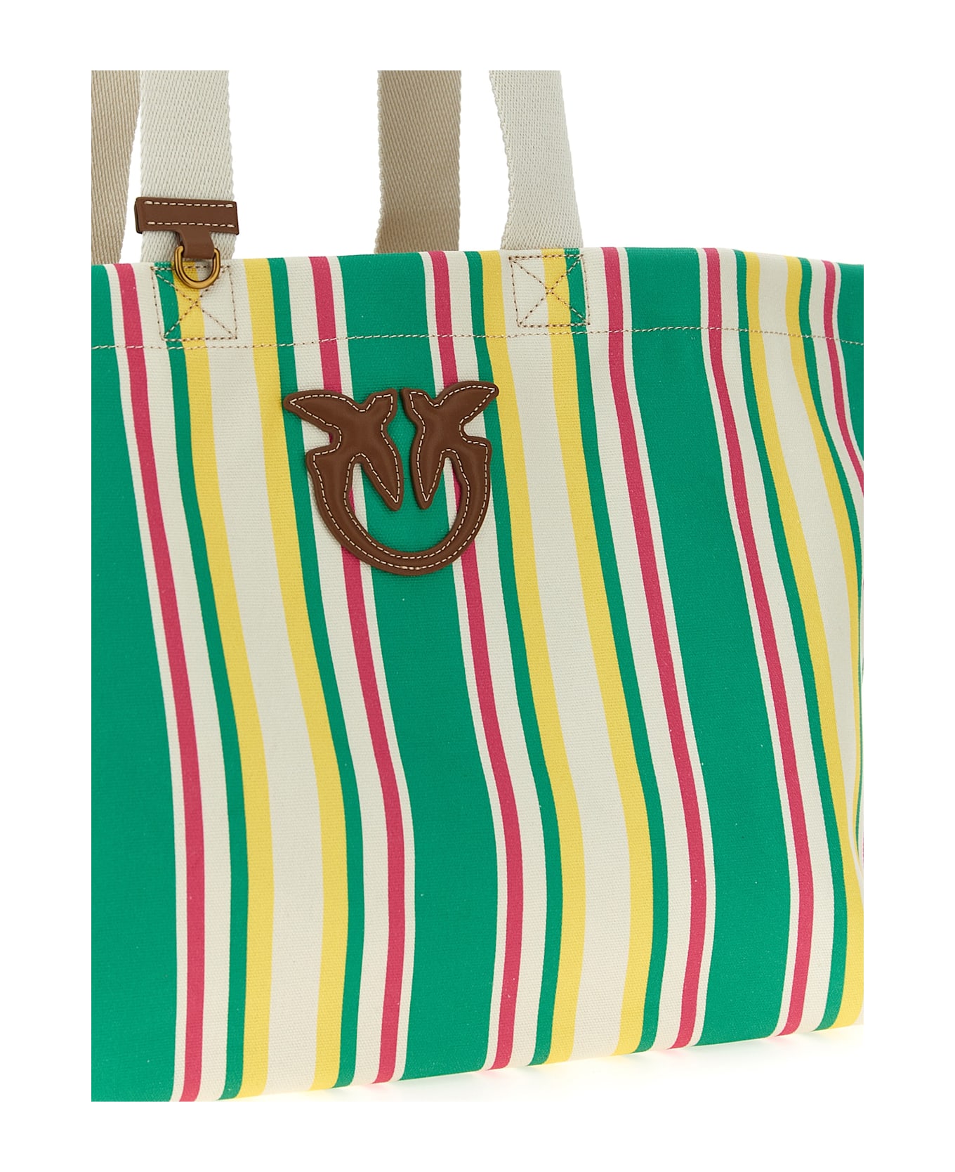 Pinko Maxi Stripes Shopping Bag - Multicolor