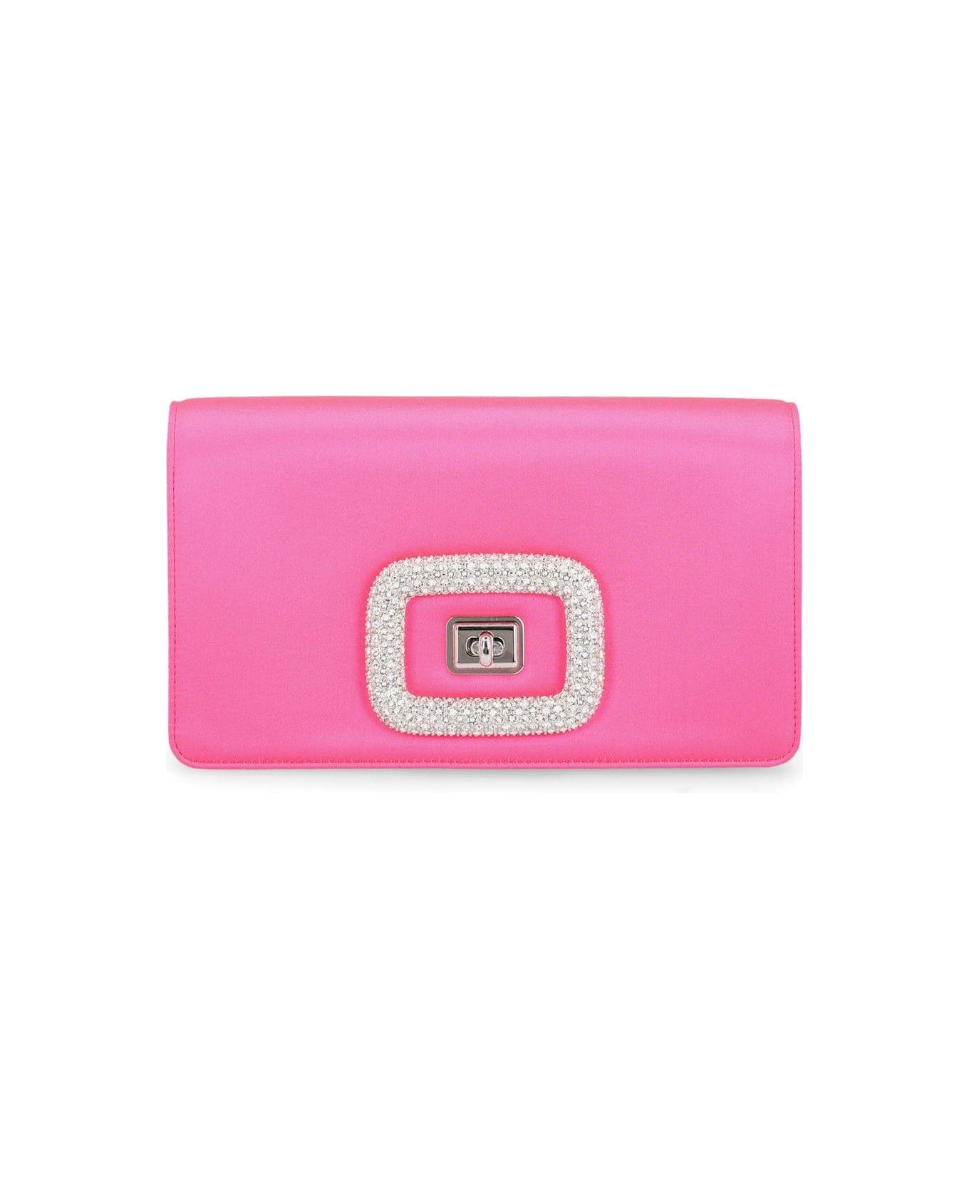 Roger Vivier Viv' Choc Mini Clutch Bag - Pink