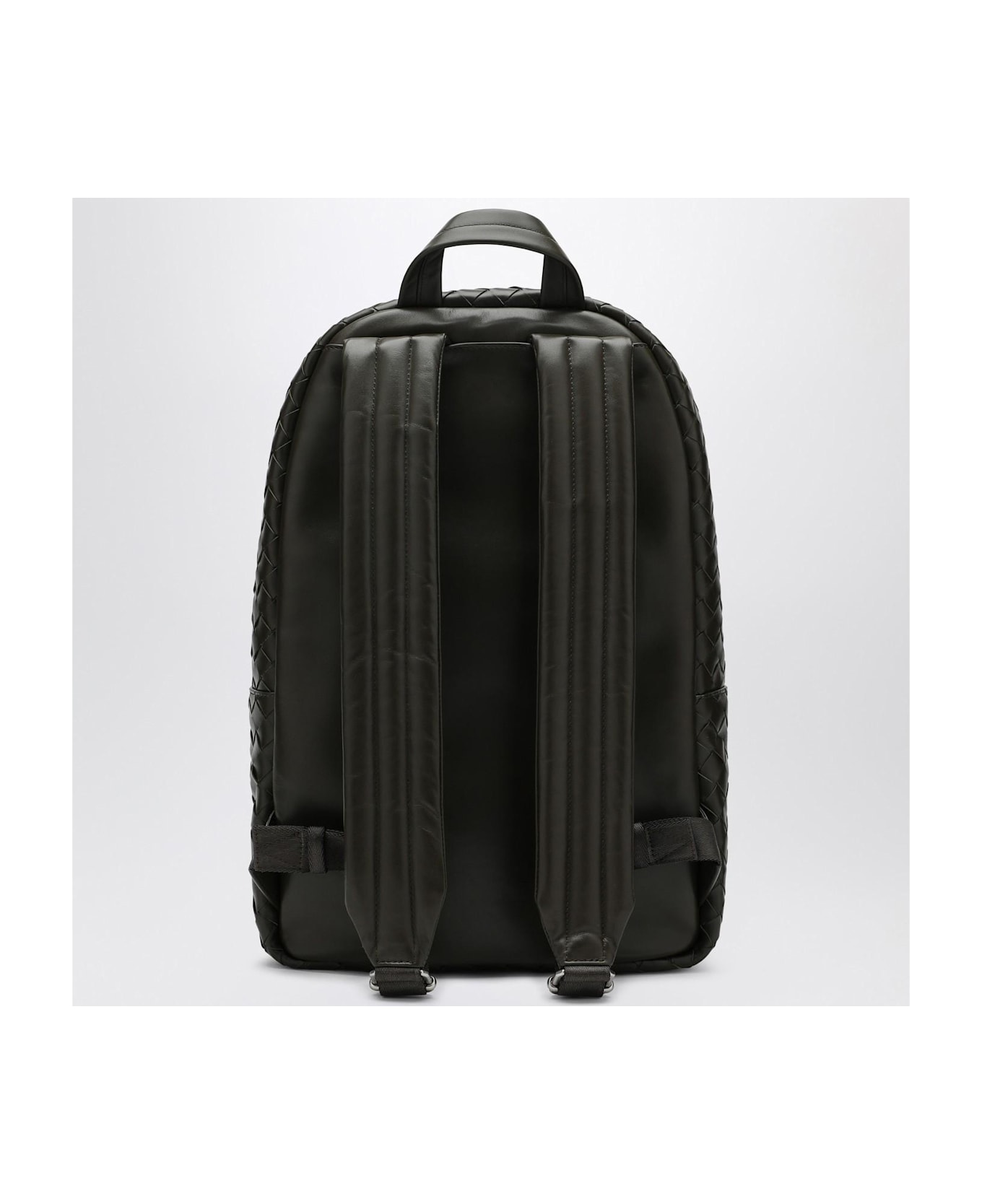 Bottega Veneta Medium Khaki Backpack In Intrecciato - GREEN