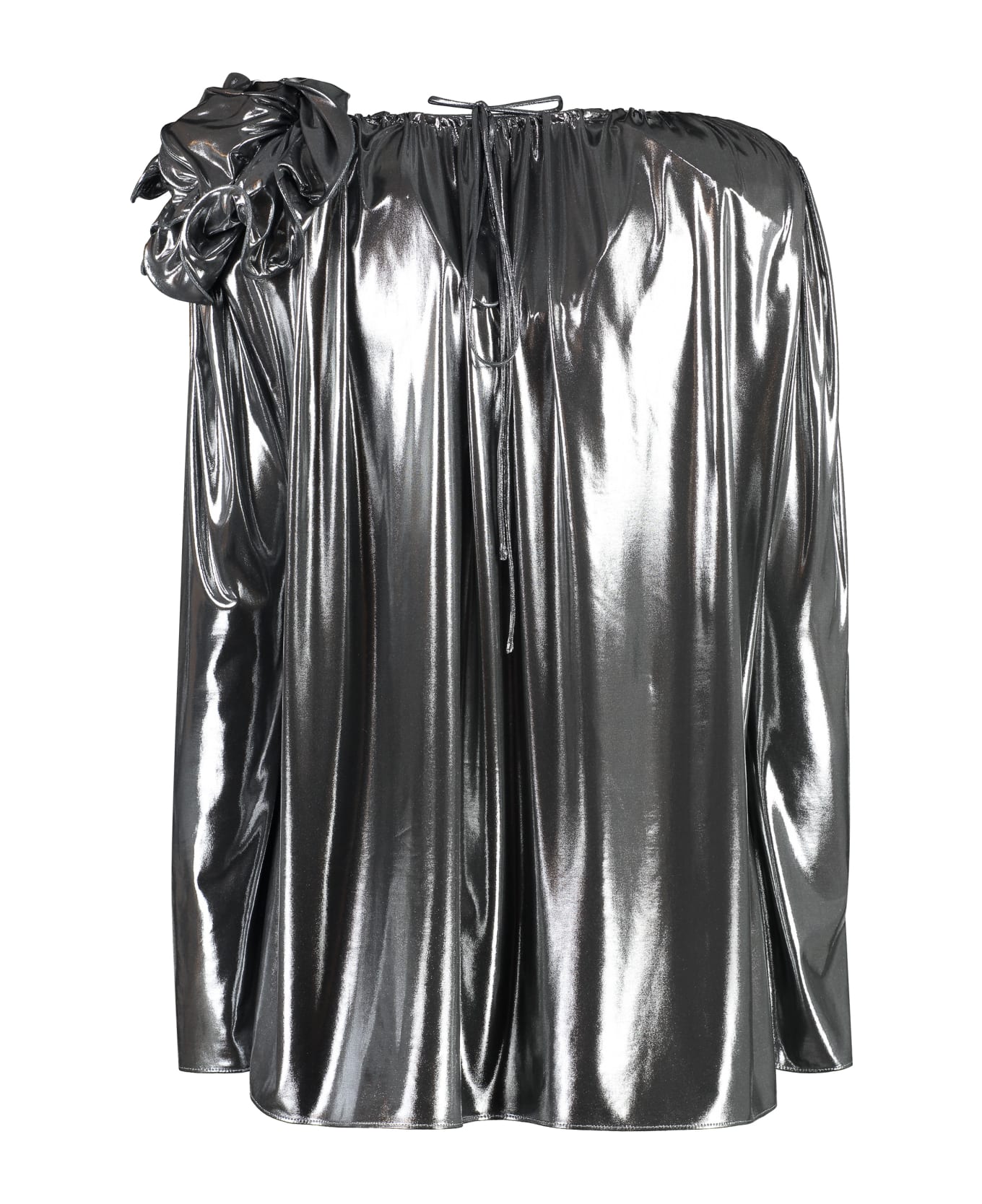 Magda Butrym Blouse With Ruffles - silver