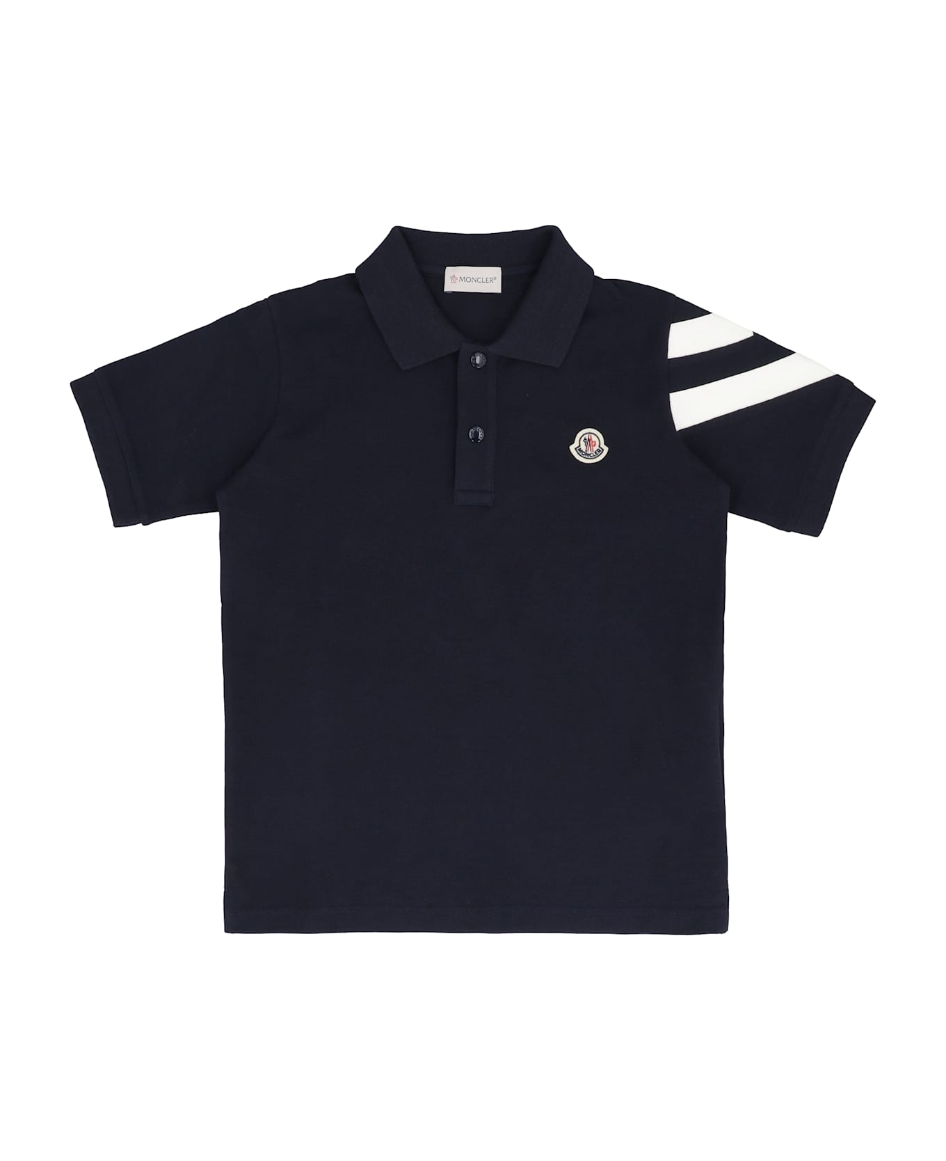 Moncler Cotton Piqué Polo Shirt - blue