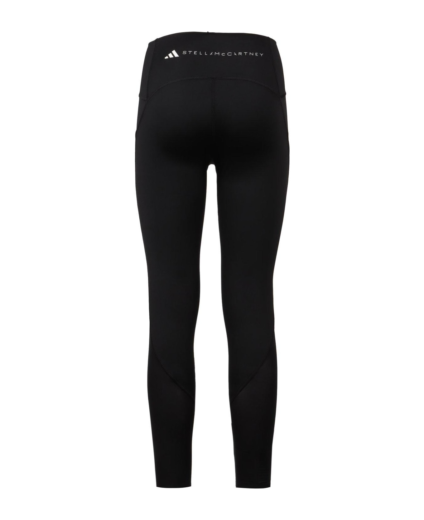 Adidas by Stella McCartney Logo Printed High-waisted Leggings - Black