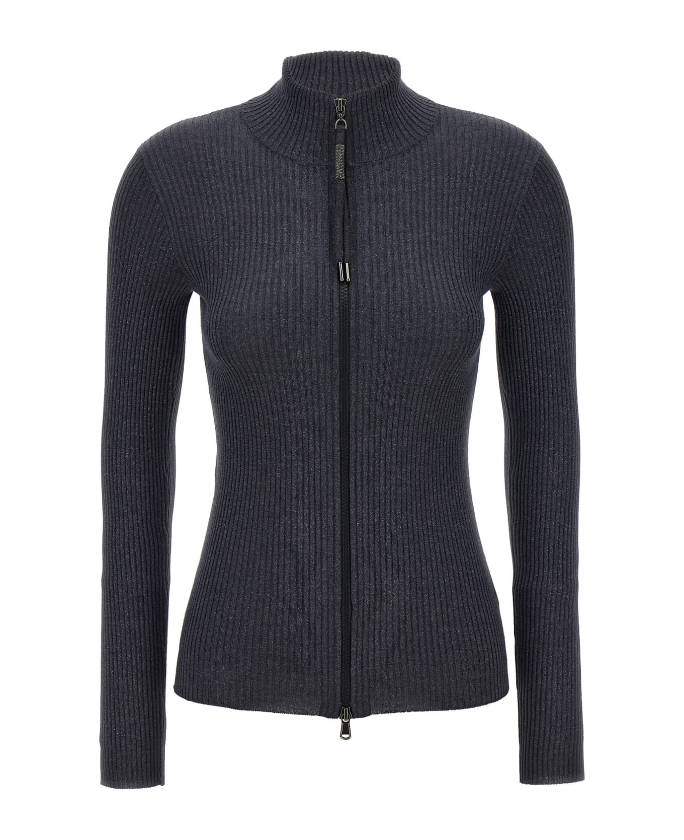 Brunello Cucinelli Lurex Cardigan - Blue