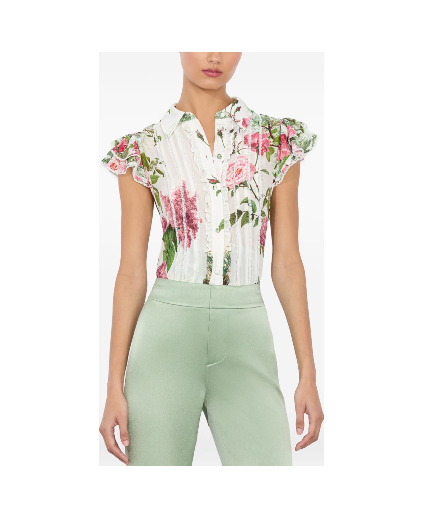 Alice + Olivia Minda Silk Blouse - MultiColour