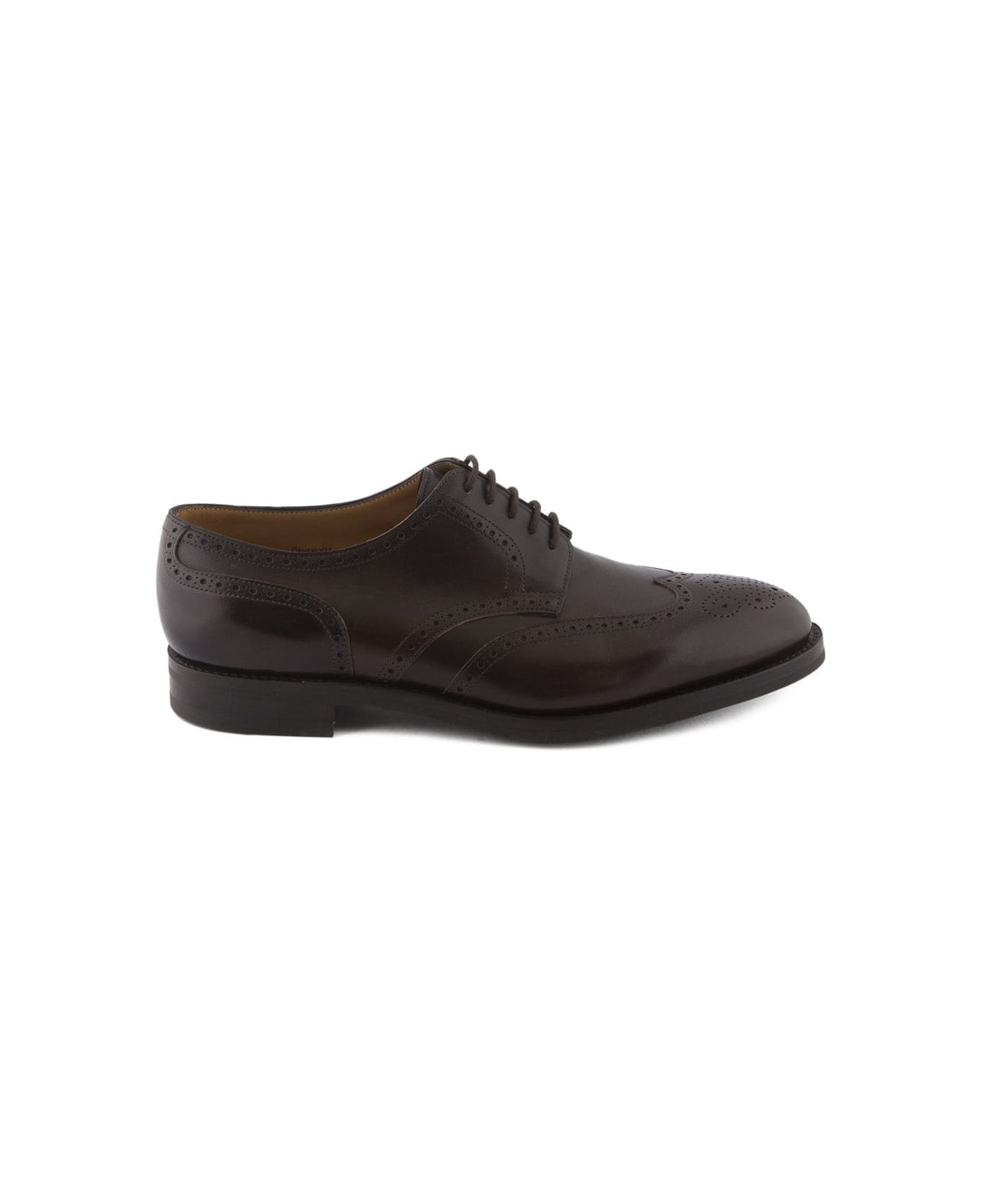 John Lobb Shoe Lace-up Darby Ii In Dark Brown Misty Calf