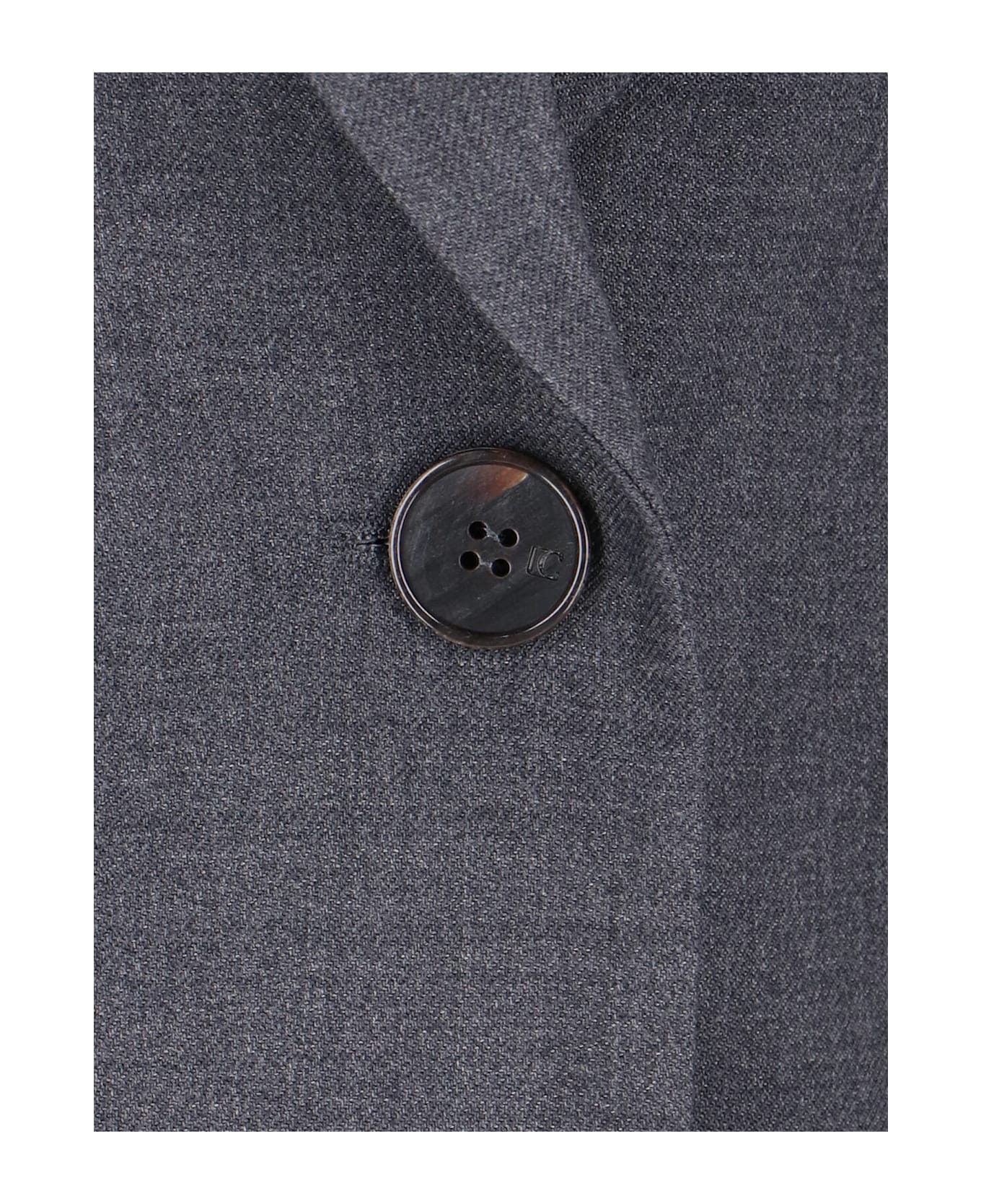 Low Classic Single-breasted Wool Blazer - Gray