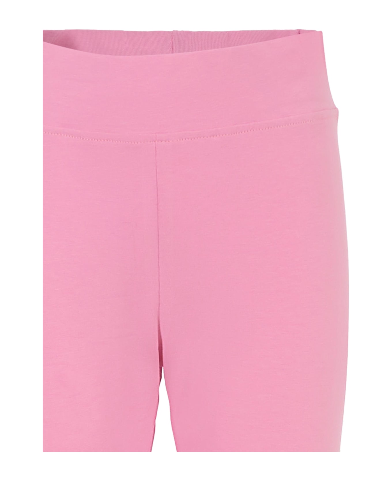 MSGM Pink Leggings For Girl With Logo - Pink