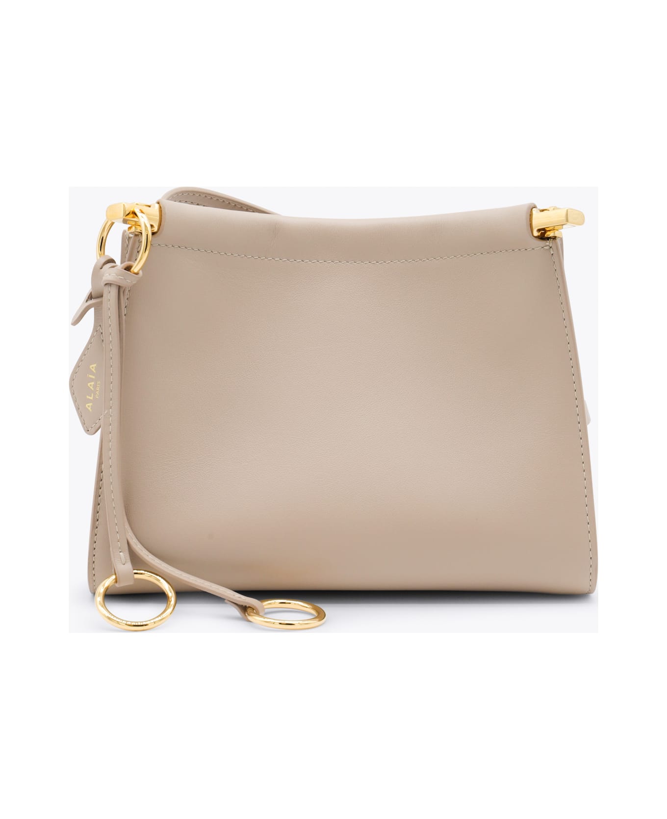 Alaia Beige Leather Small Square Crossbody Bag - GREGE
